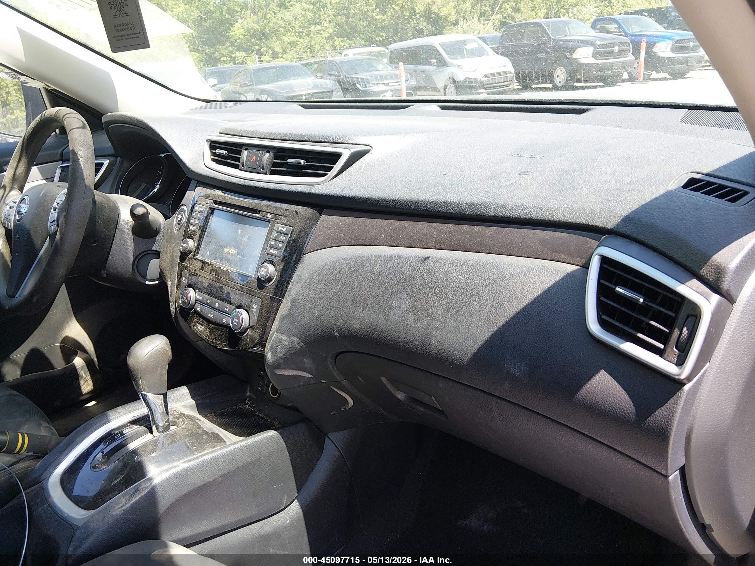 2015 Nissan Rogue Sv Black vin: KNMAT2MV8FP519973