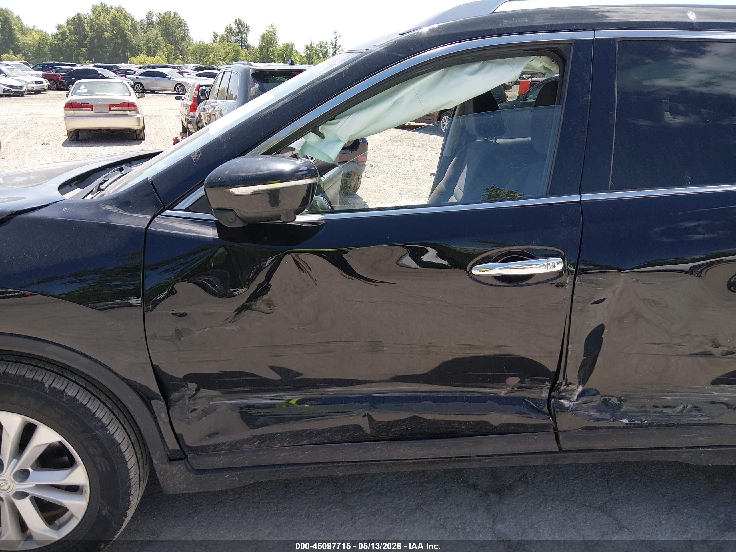 2015 Nissan Rogue Sv Black vin: KNMAT2MV8FP519973