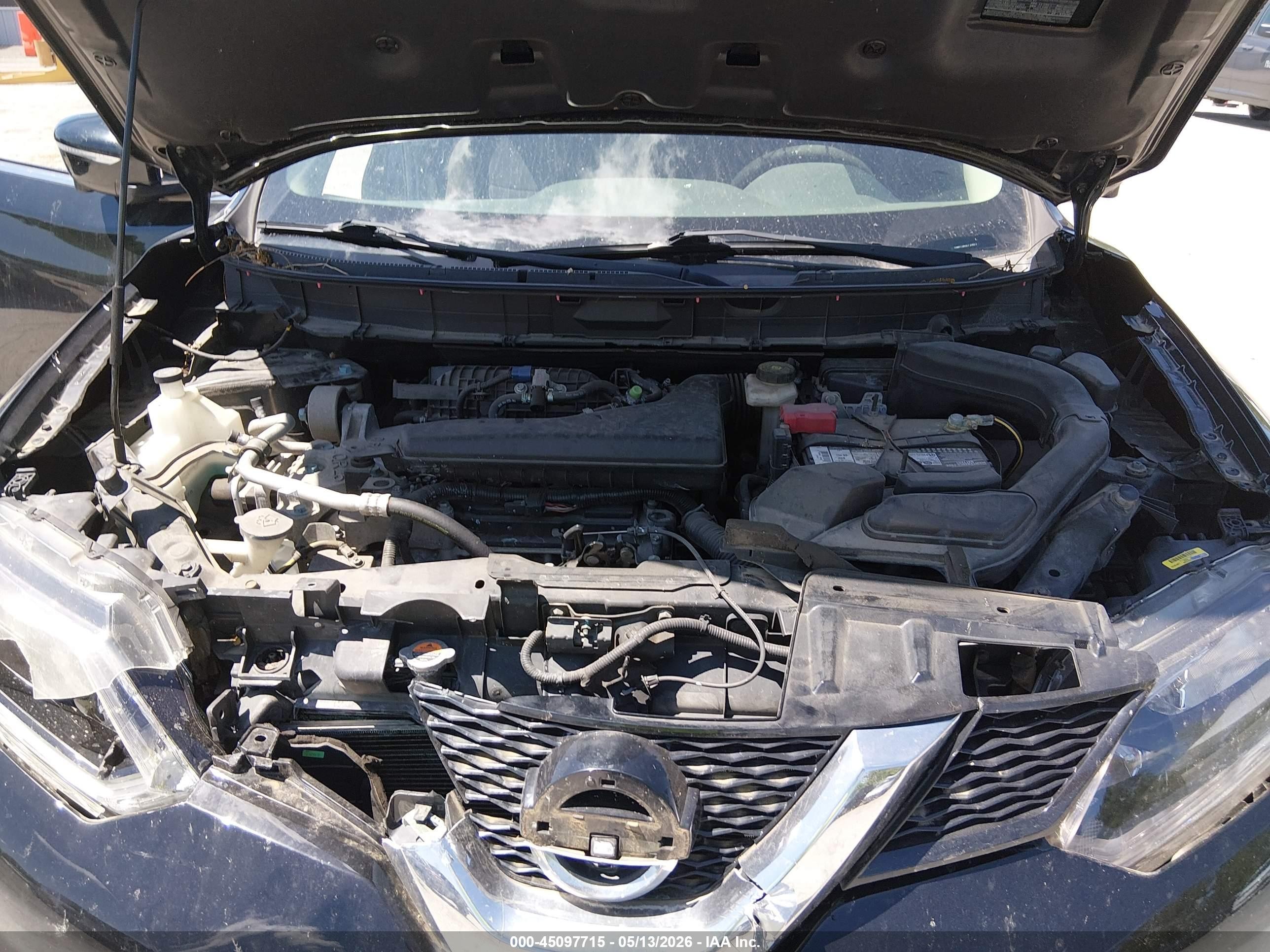 2015 Nissan Rogue Sv Black vin: KNMAT2MV8FP519973