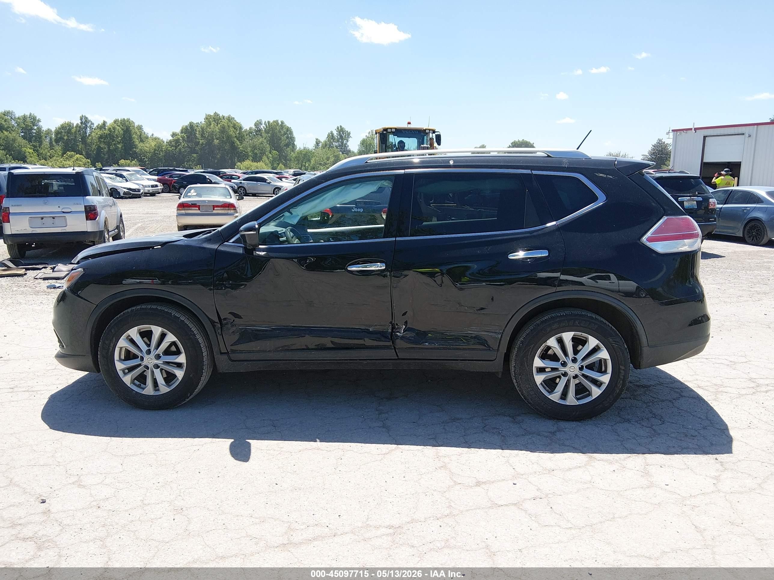 2015 Nissan Rogue Sv Black vin: KNMAT2MV8FP519973