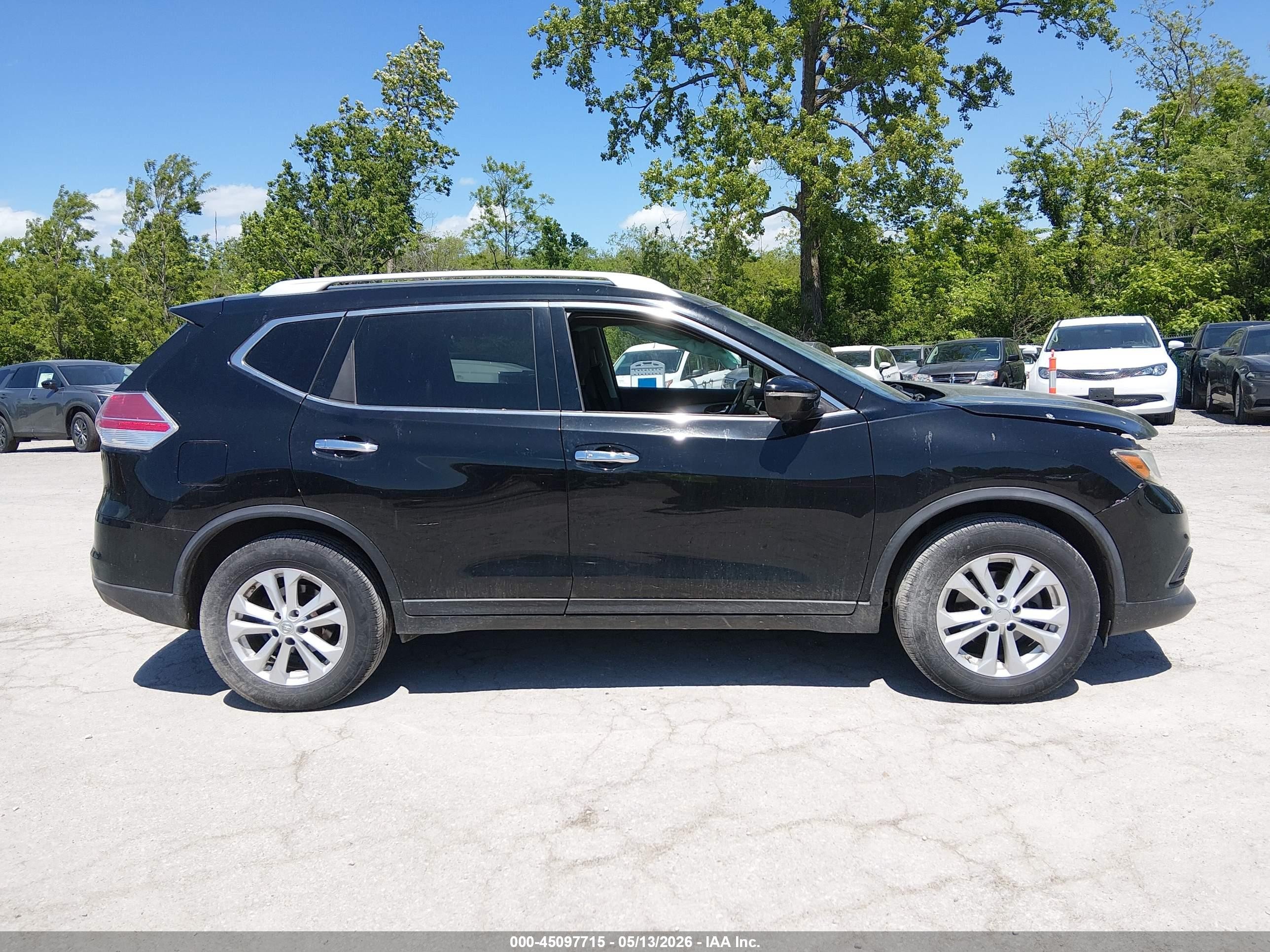 2015 Nissan Rogue Sv Black vin: KNMAT2MV8FP519973