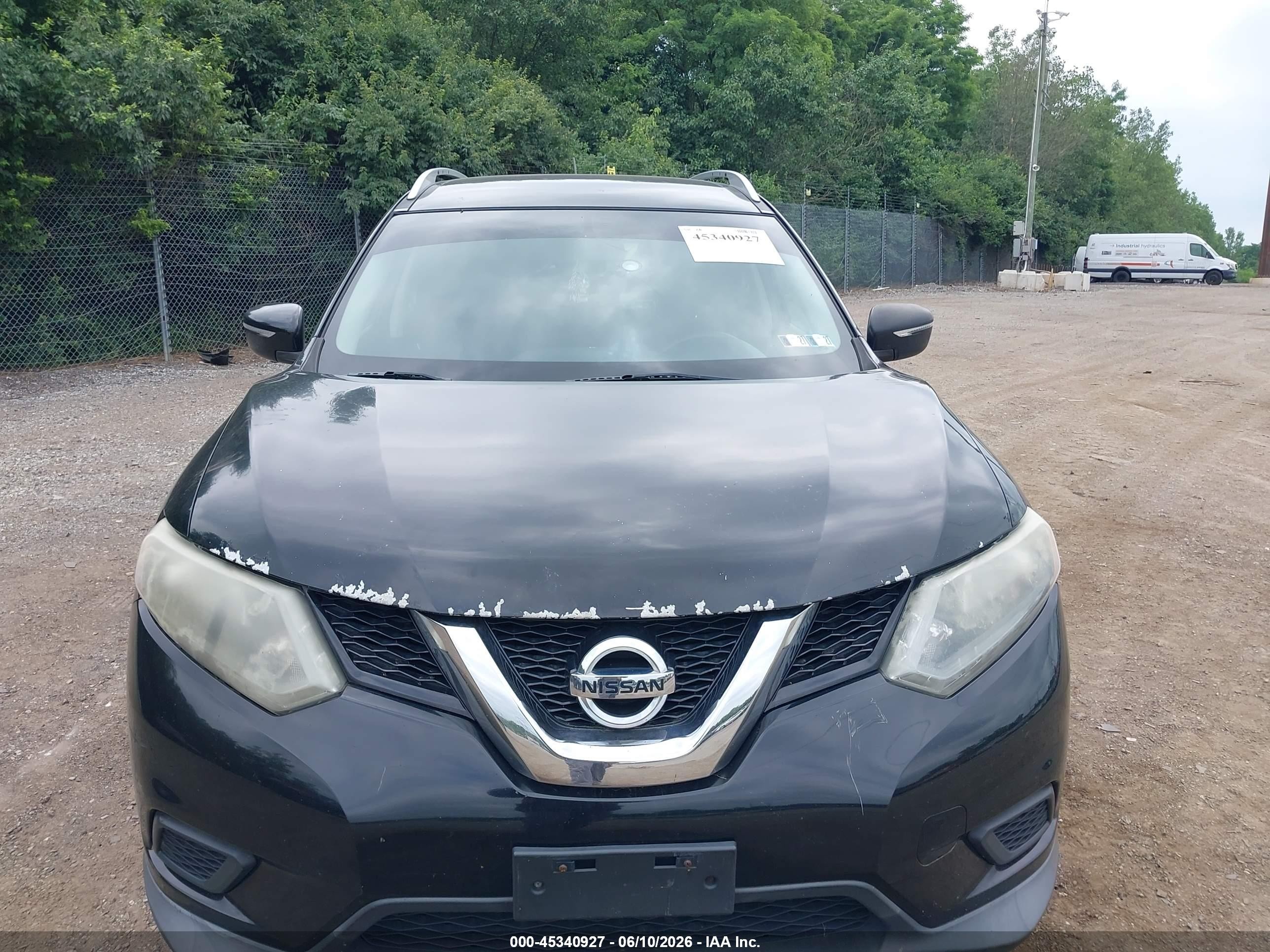 2015 Nissan Rogue Sv Black vin: KNMAT2MV8FP520900