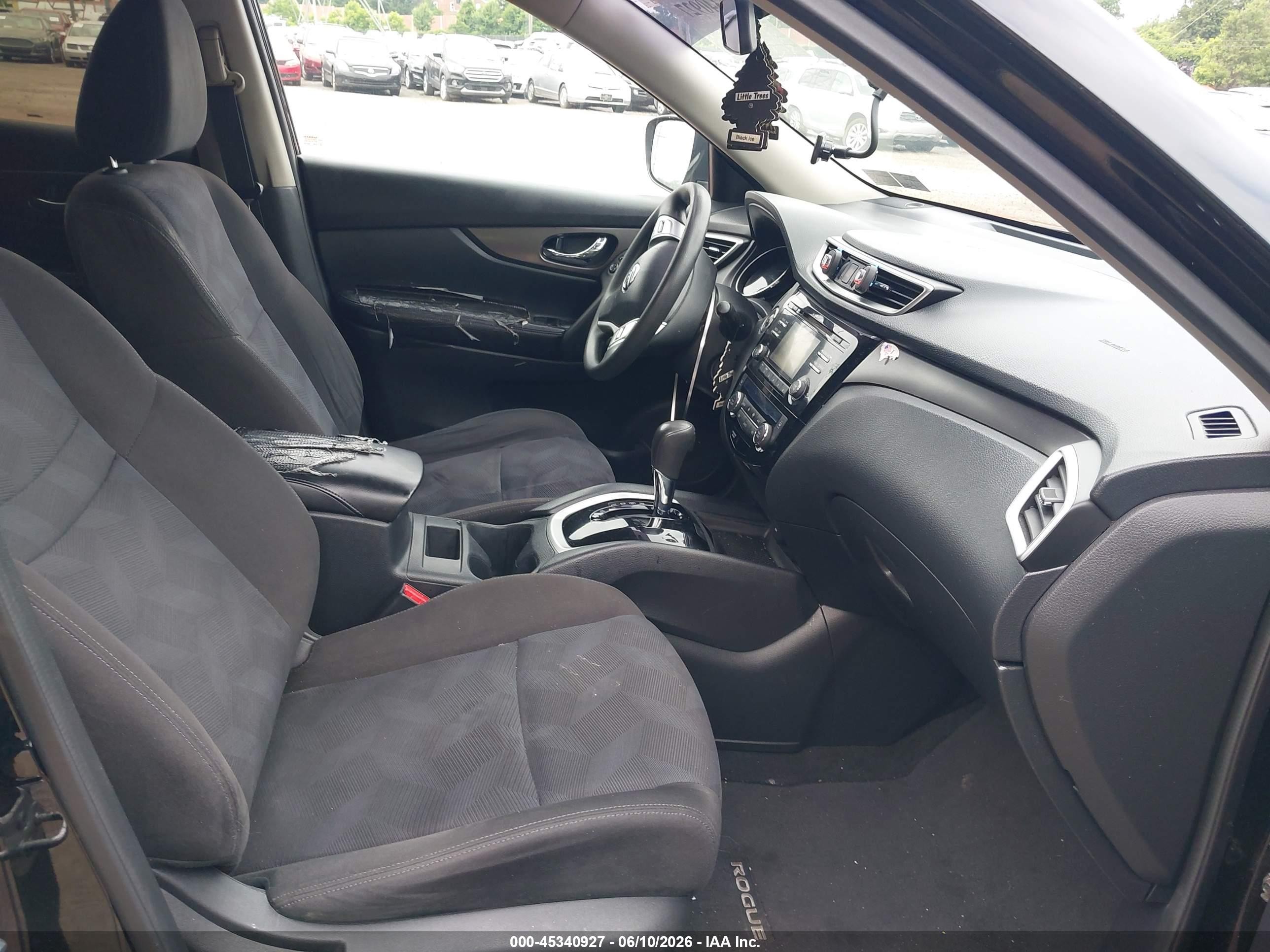 2015 Nissan Rogue Sv Black vin: KNMAT2MV8FP520900