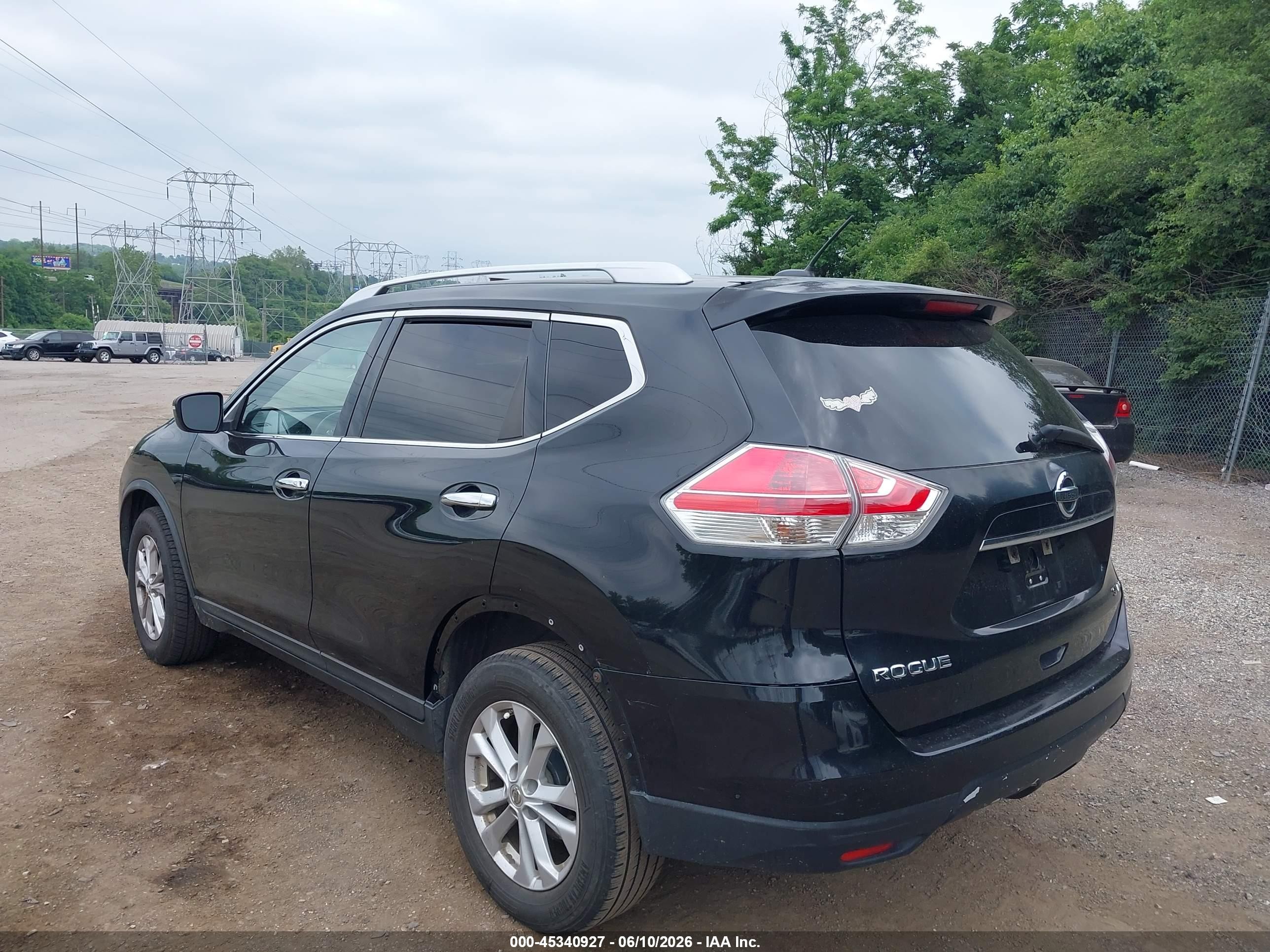 2015 Nissan Rogue Sv Black vin: KNMAT2MV8FP520900