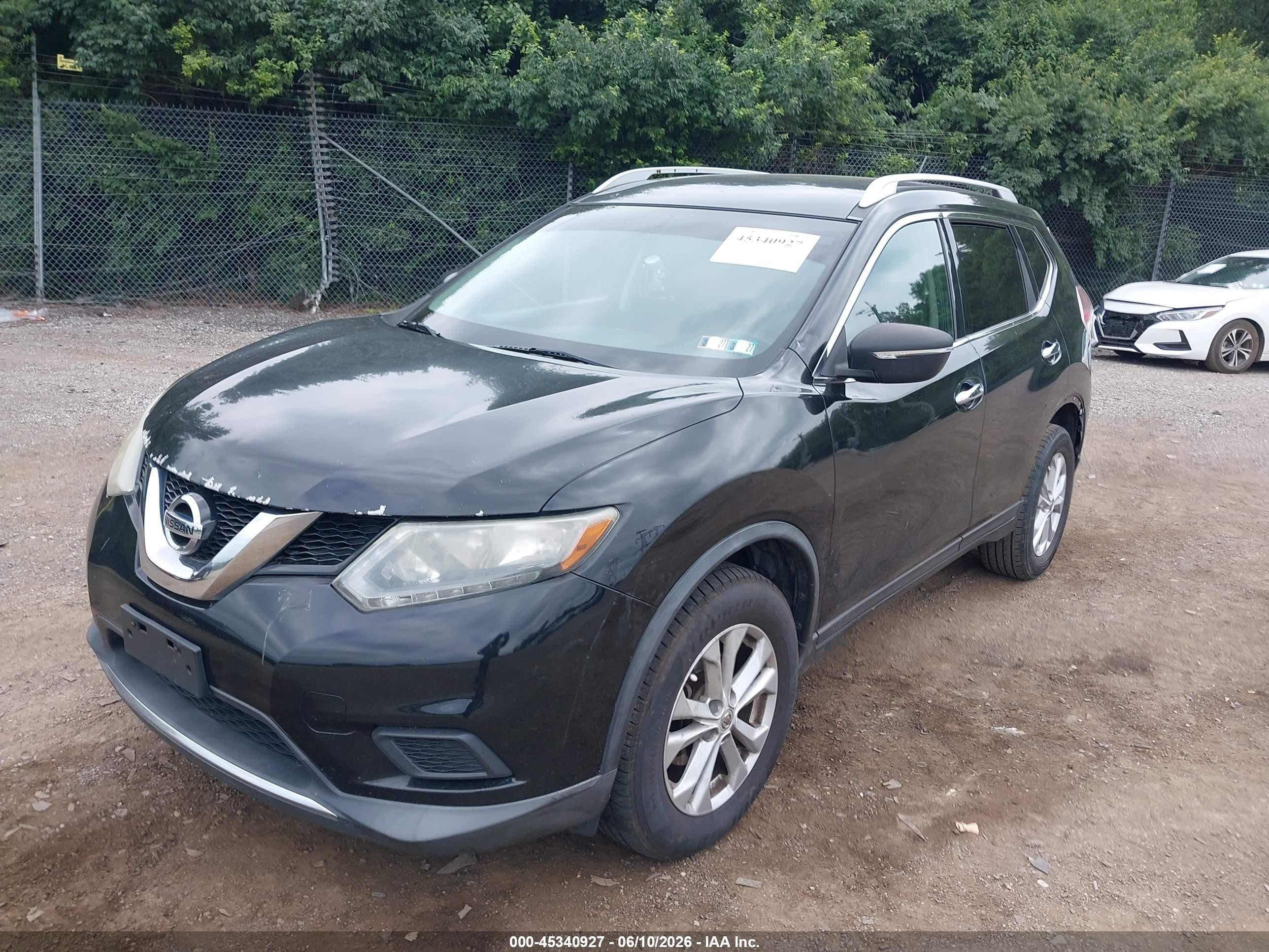 2015 Nissan Rogue Sv Black vin: KNMAT2MV8FP520900