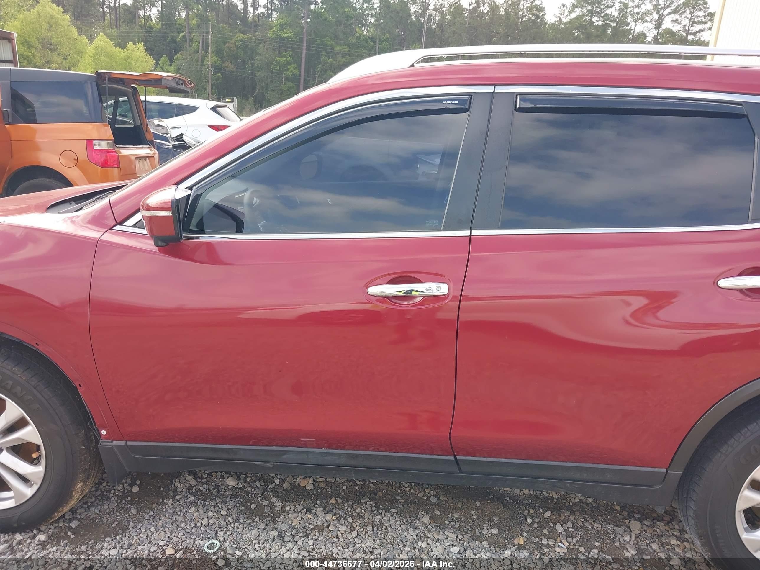 2015 Nissan Rogue Sv Beige vin: KNMAT2MV8FP524882