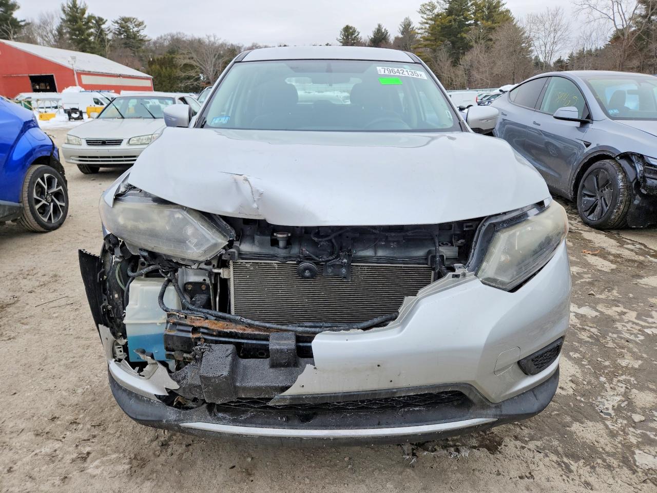 2015 Nissan Rogue S Silver vin: KNMAT2MV8FP525577