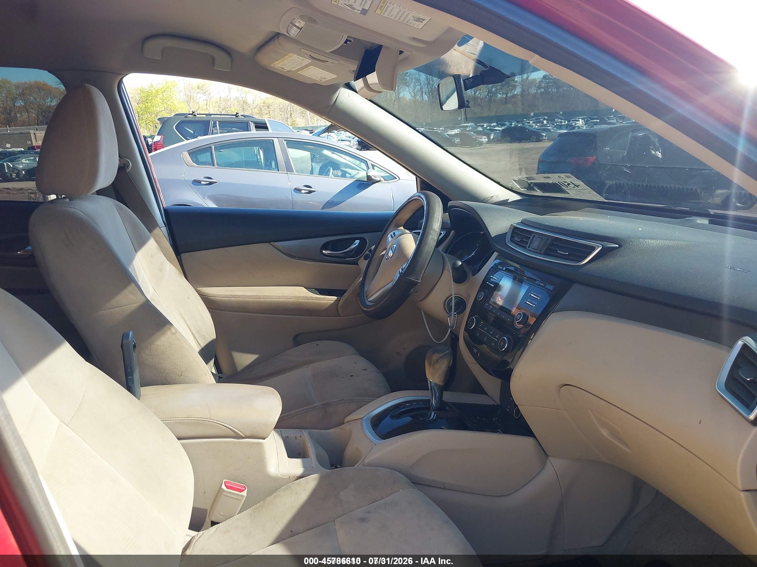 2015 Nissan Rogue S Maroon vin: KNMAT2MV8FP527295