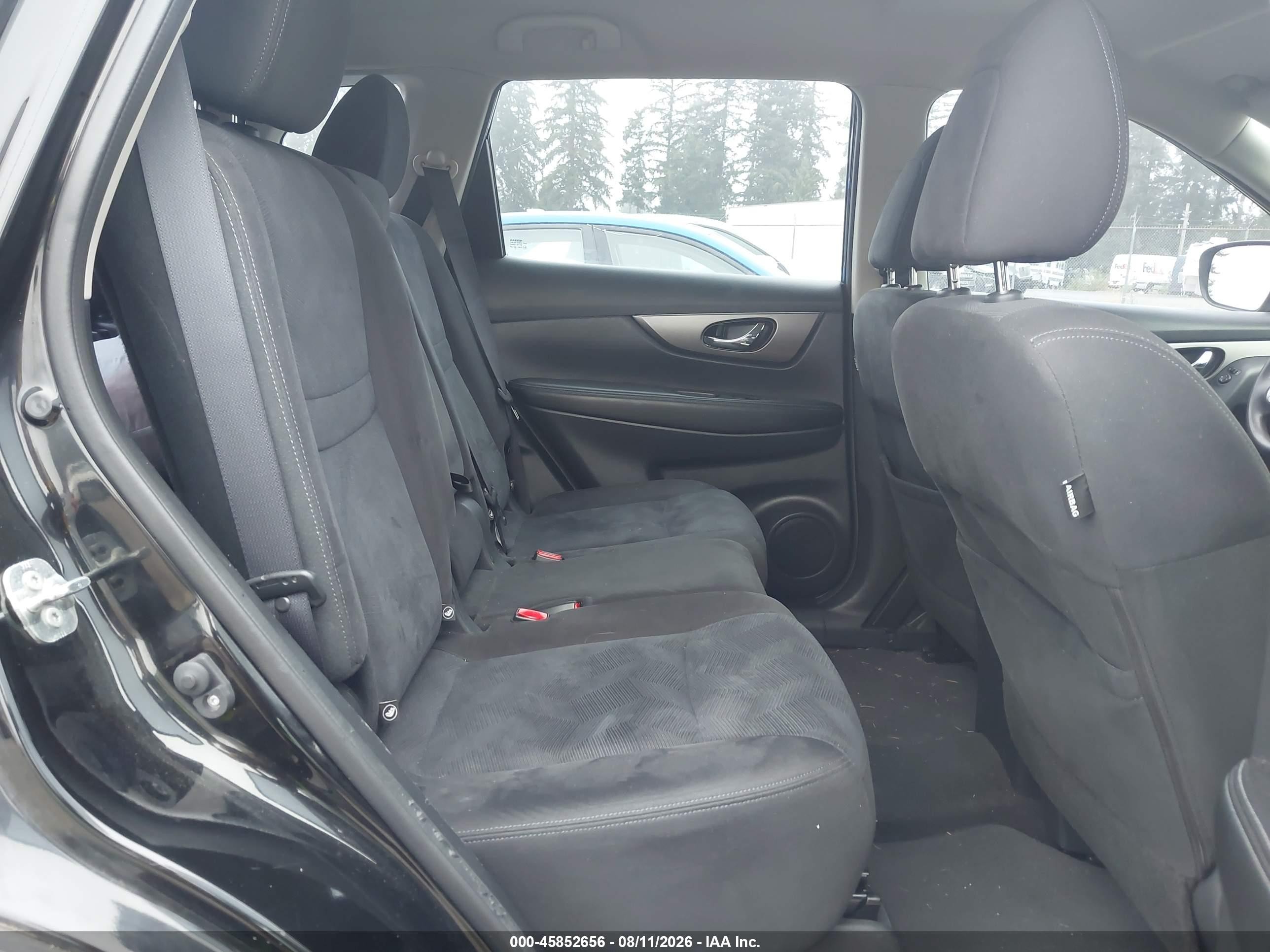 2015 Nissan Rogue S Black vin: KNMAT2MV8FP535347