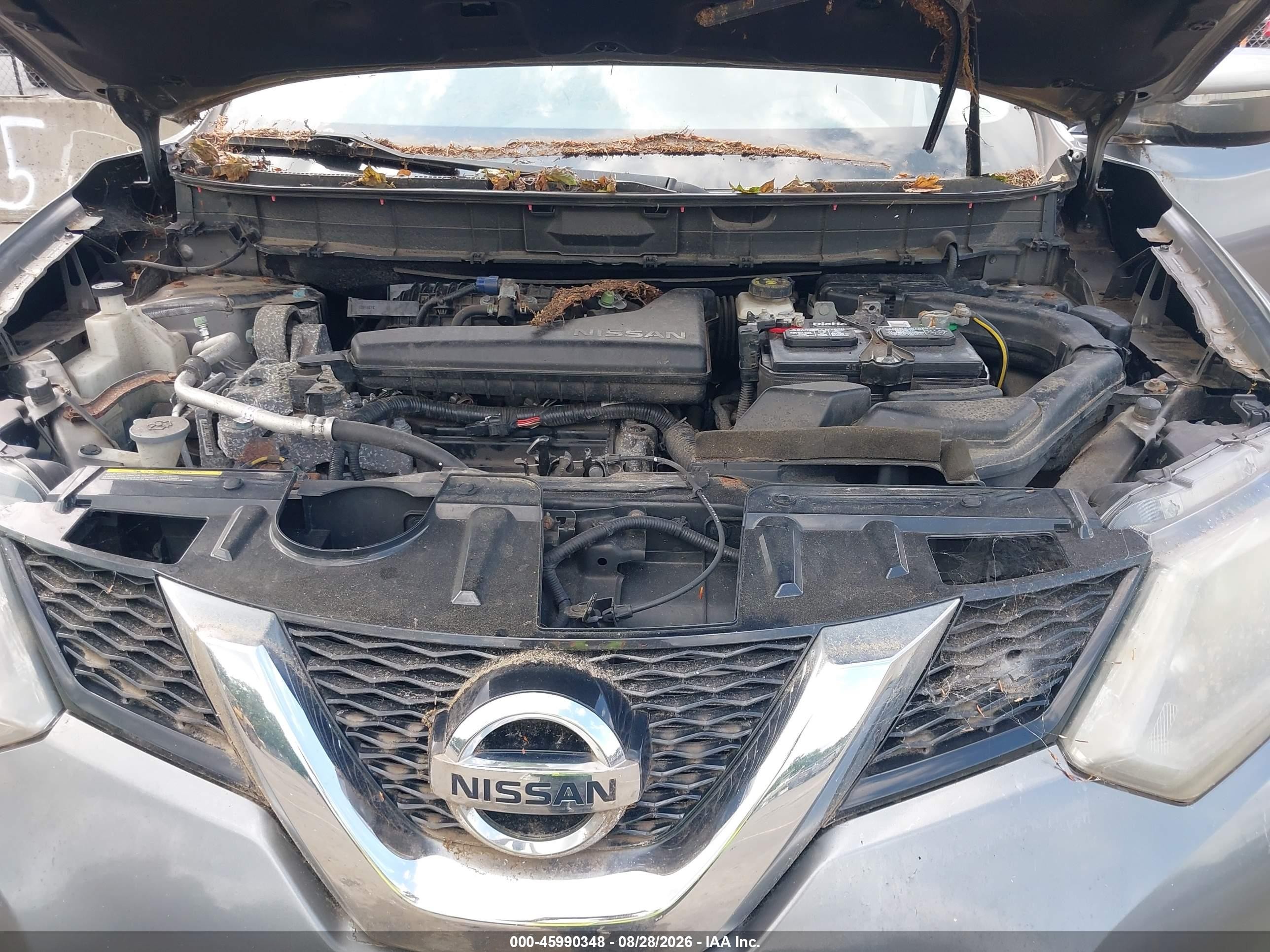 2015 Nissan Rogue S Gray vin: KNMAT2MV8FP536403