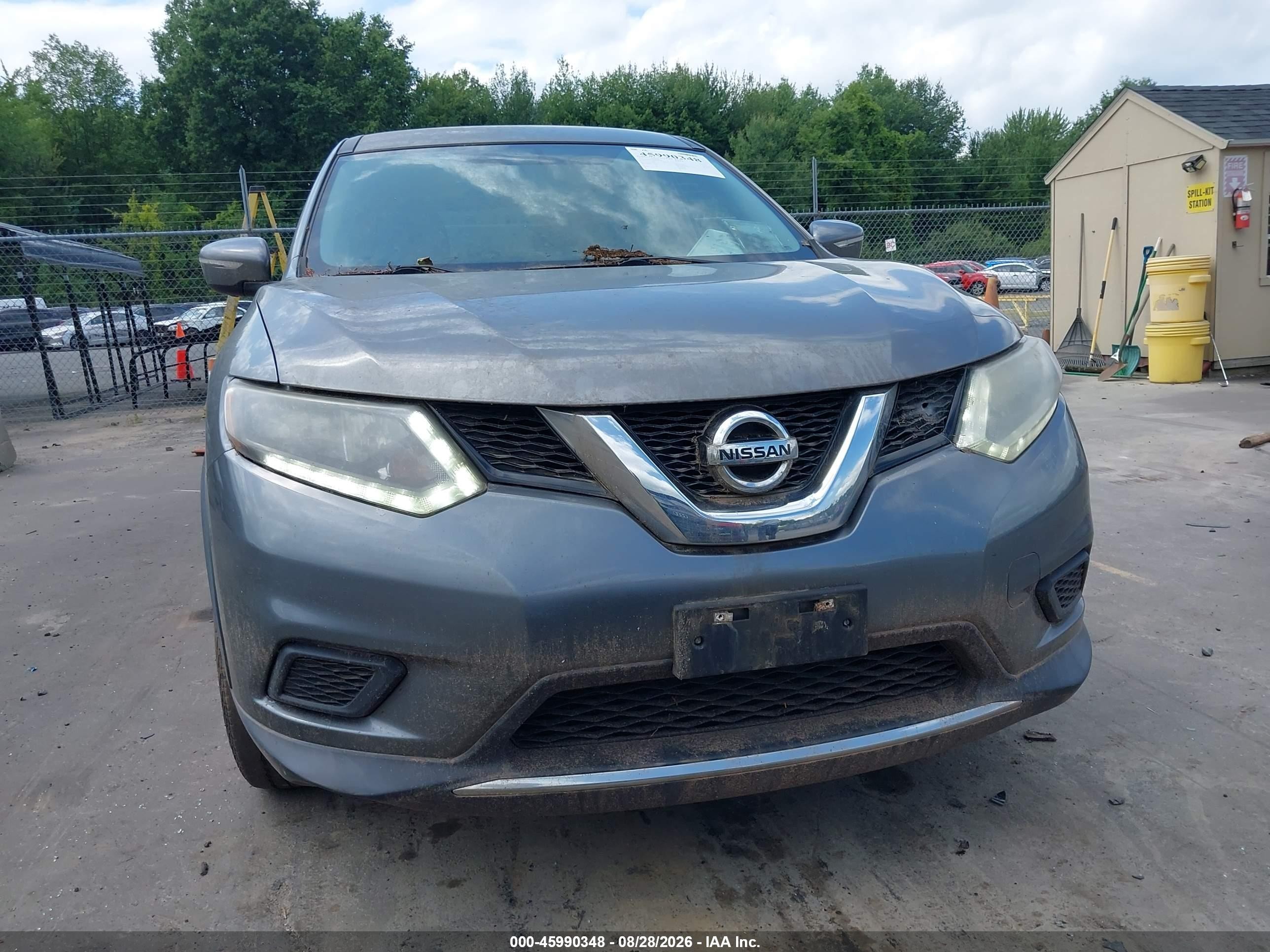 2015 Nissan Rogue S Gray vin: KNMAT2MV8FP536403