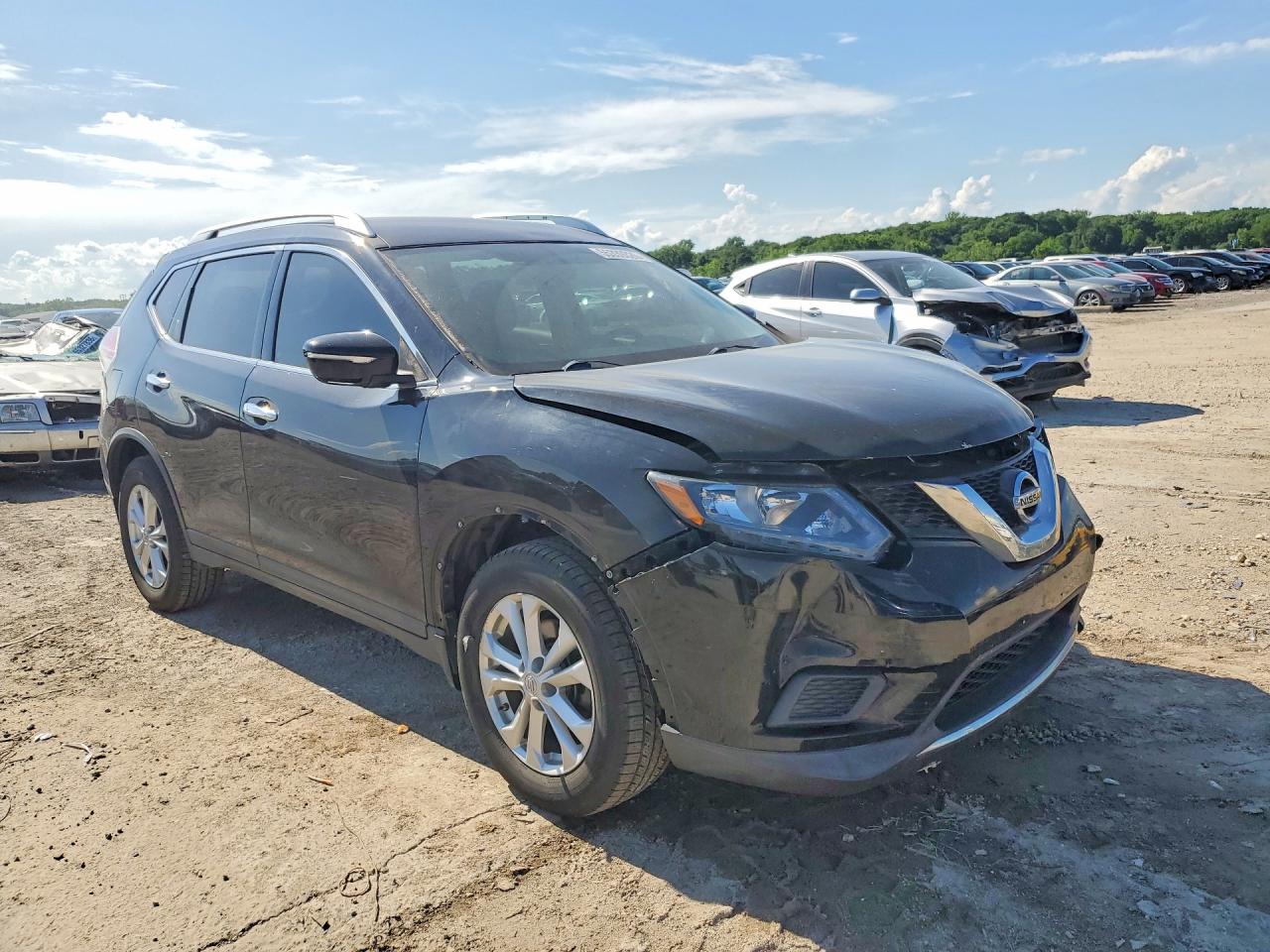 2015 Nissan Rogue Sv Black vin: KNMAT2MV8FP539902
