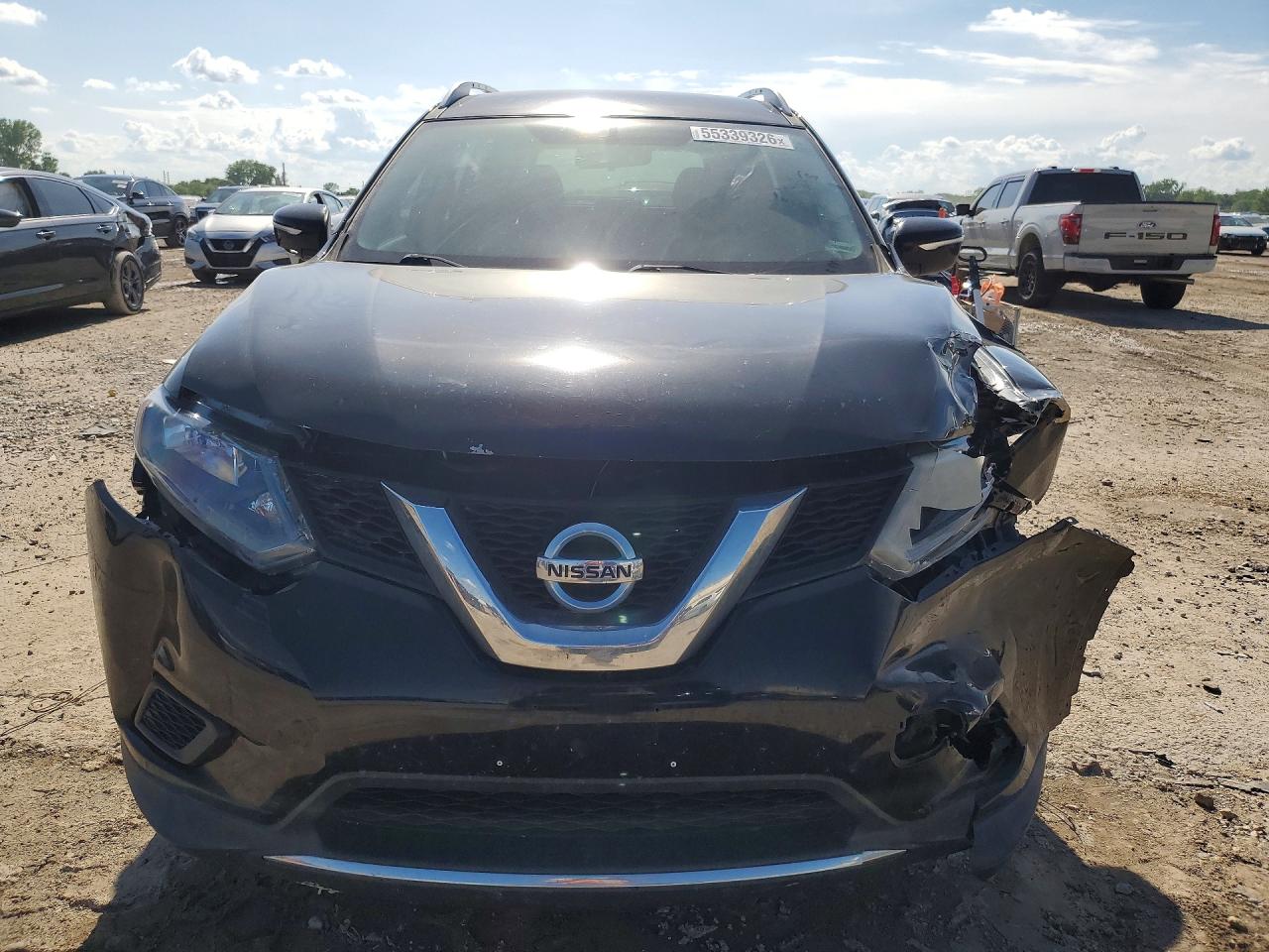 2015 Nissan Rogue Sv Black vin: KNMAT2MV8FP539902