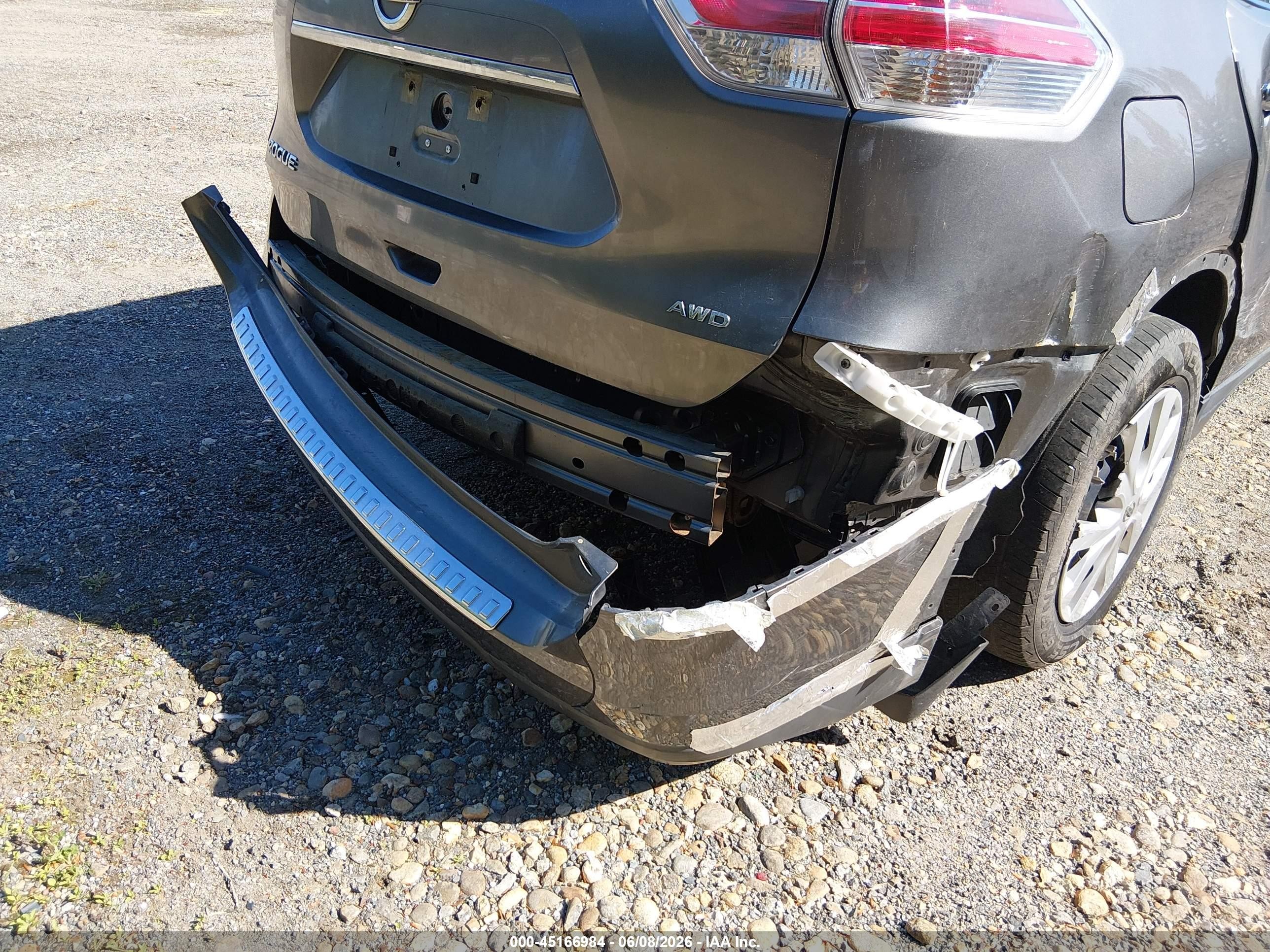 2015 Nissan Rogue S Gray vin: KNMAT2MV8FP541004