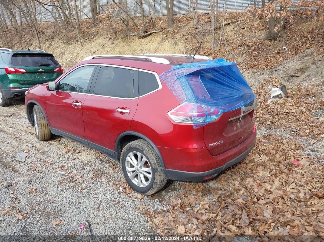 2015 Nissan Rogue Sv Red vin: KNMAT2MV8FP543884