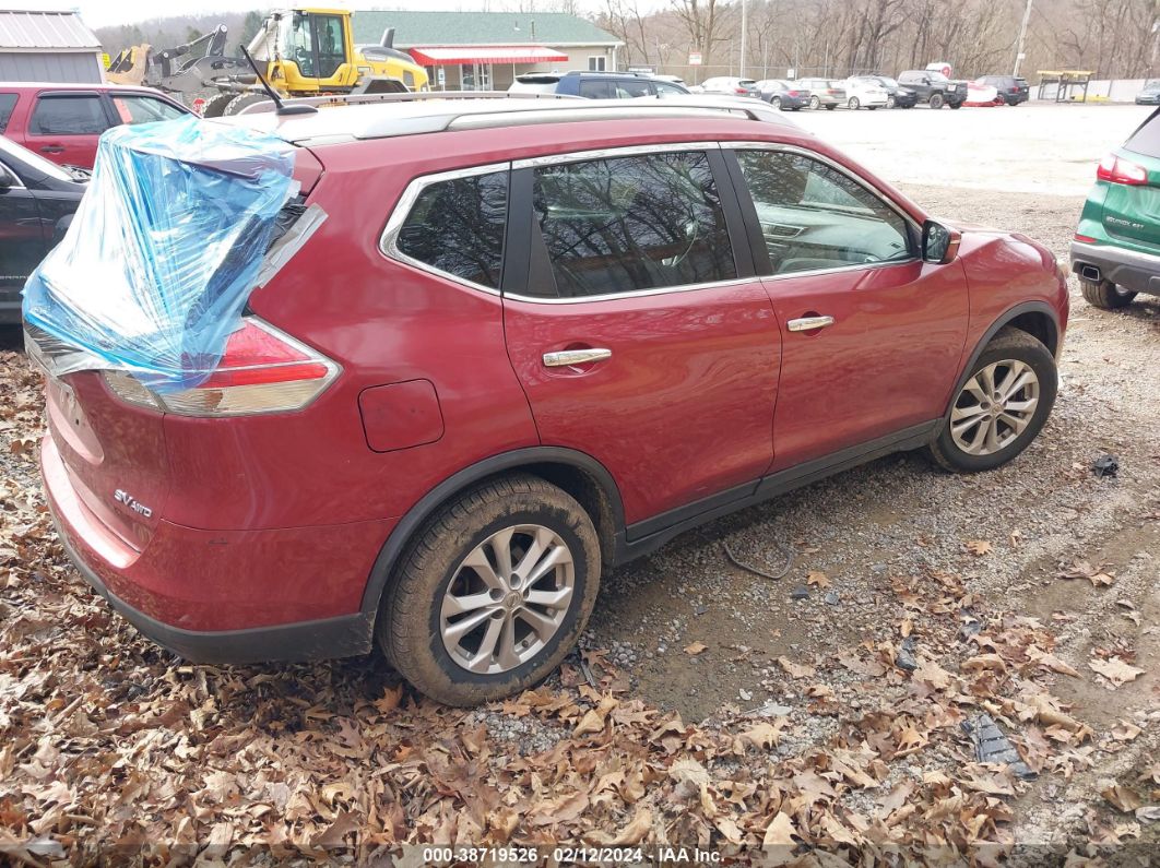 2015 Nissan Rogue Sv Red vin: KNMAT2MV8FP543884