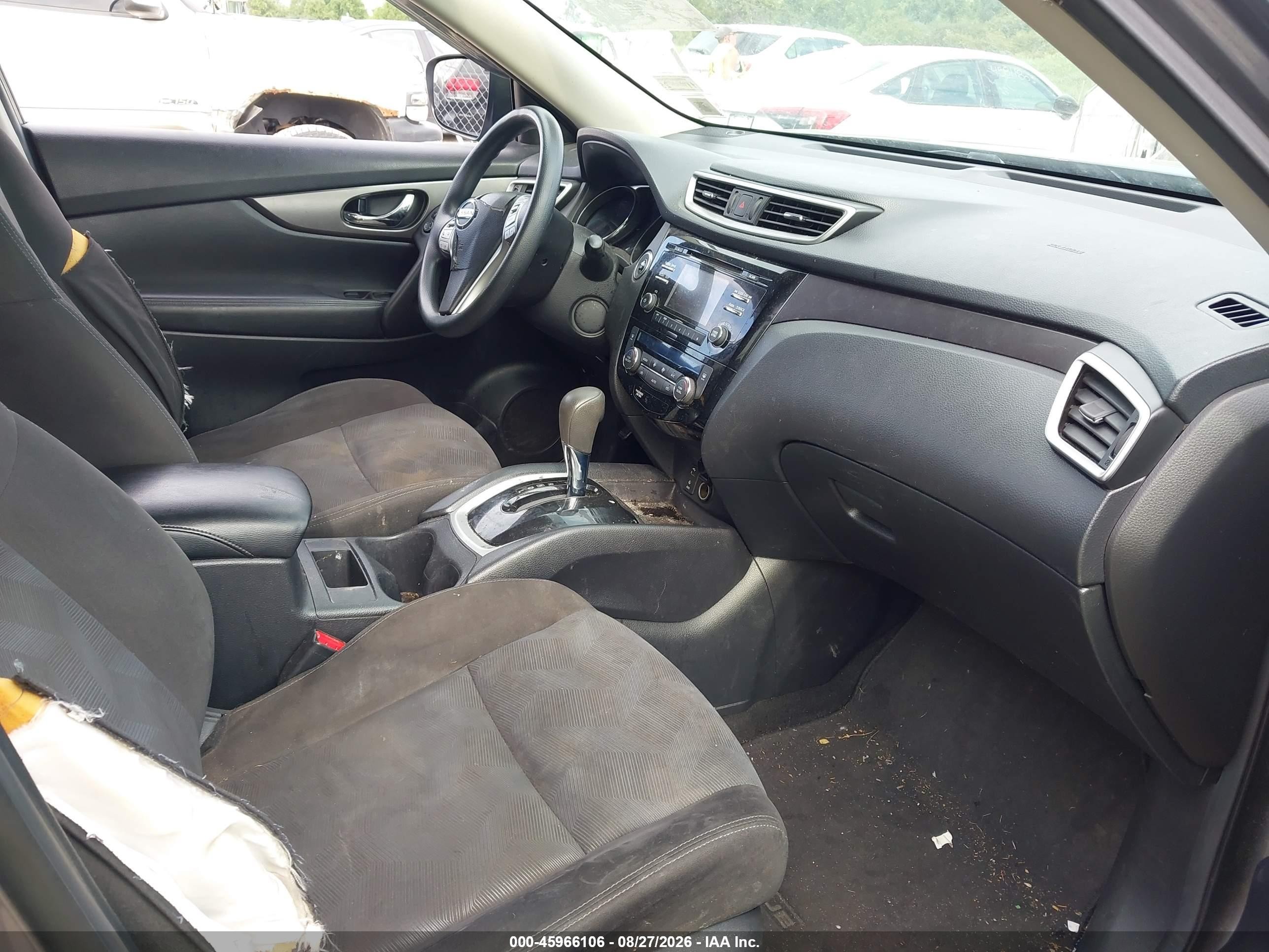 2015 Nissan Rogue Sv Серый vin: KNMAT2MV8FP546218