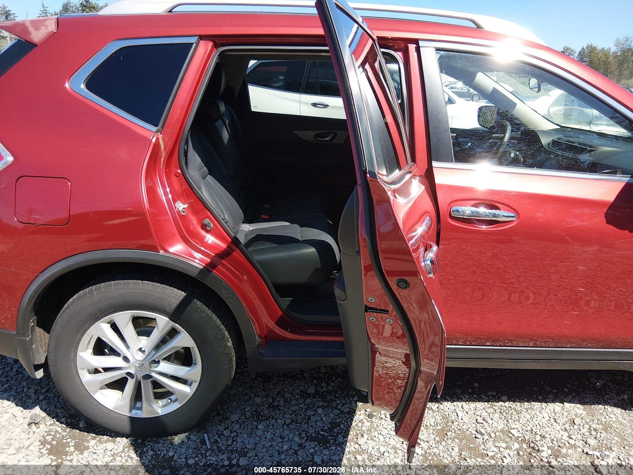 2015 Nissan Rogue Sv Red vin: KNMAT2MV8FP552956
