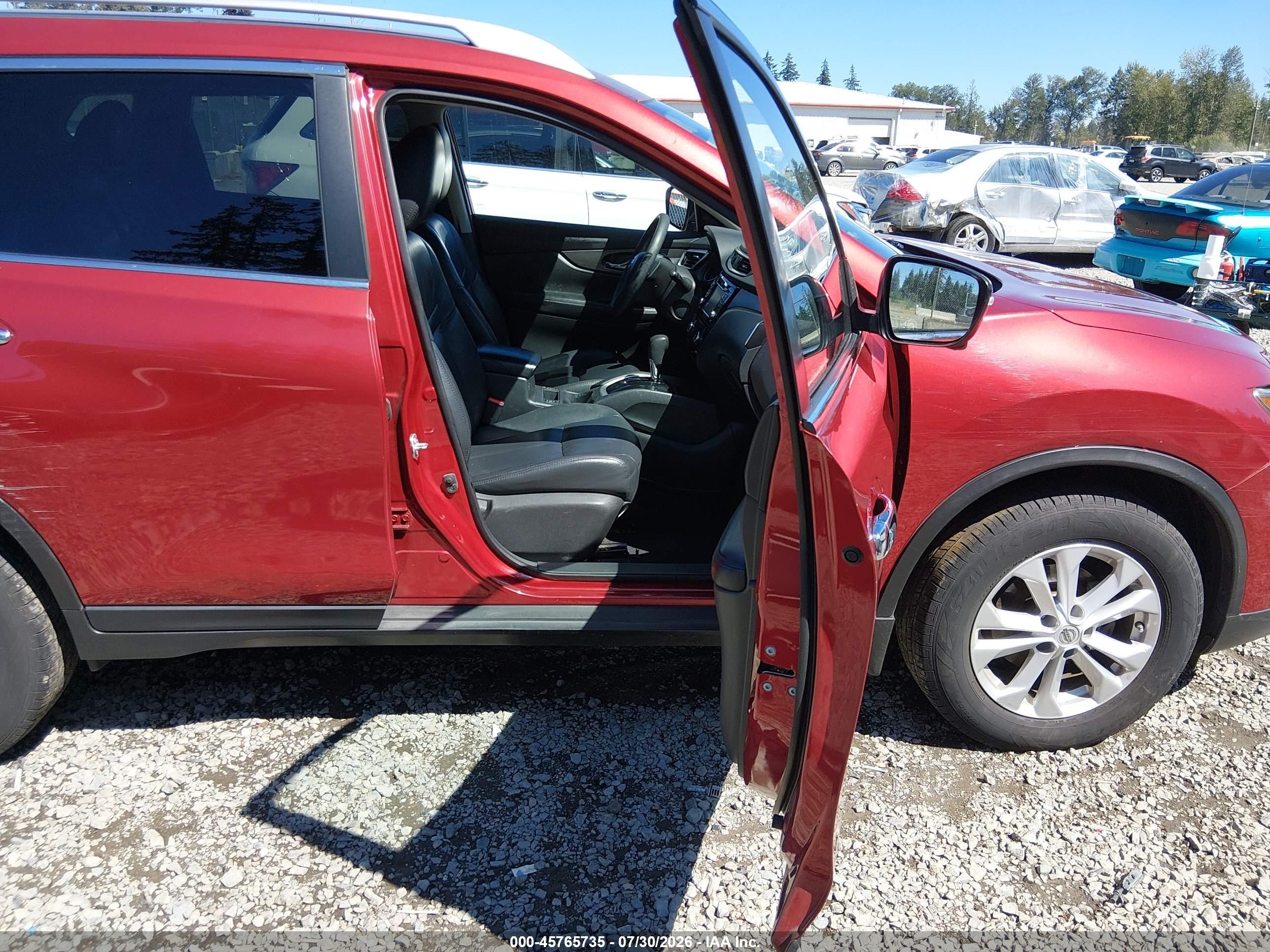 2015 Nissan Rogue Sv Red vin: KNMAT2MV8FP552956