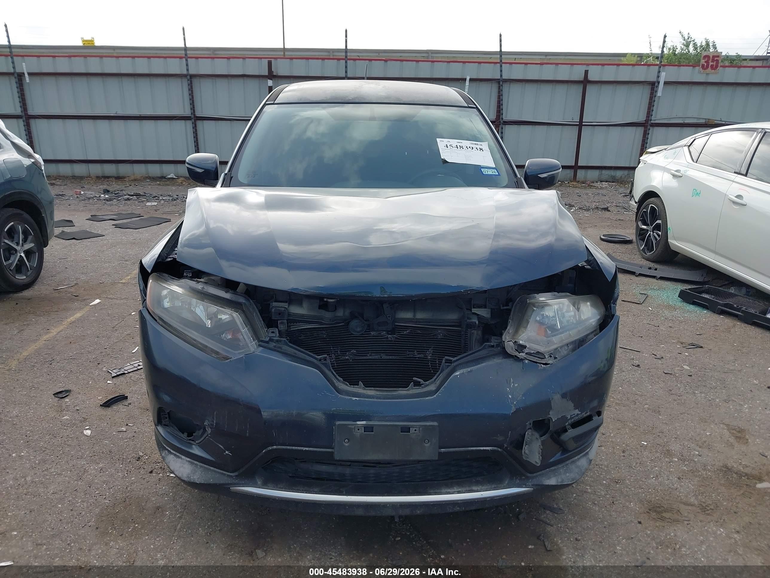 2015 Nissan Rogue S/sl/sv Blue vin: KNMAT2MV8FP553086