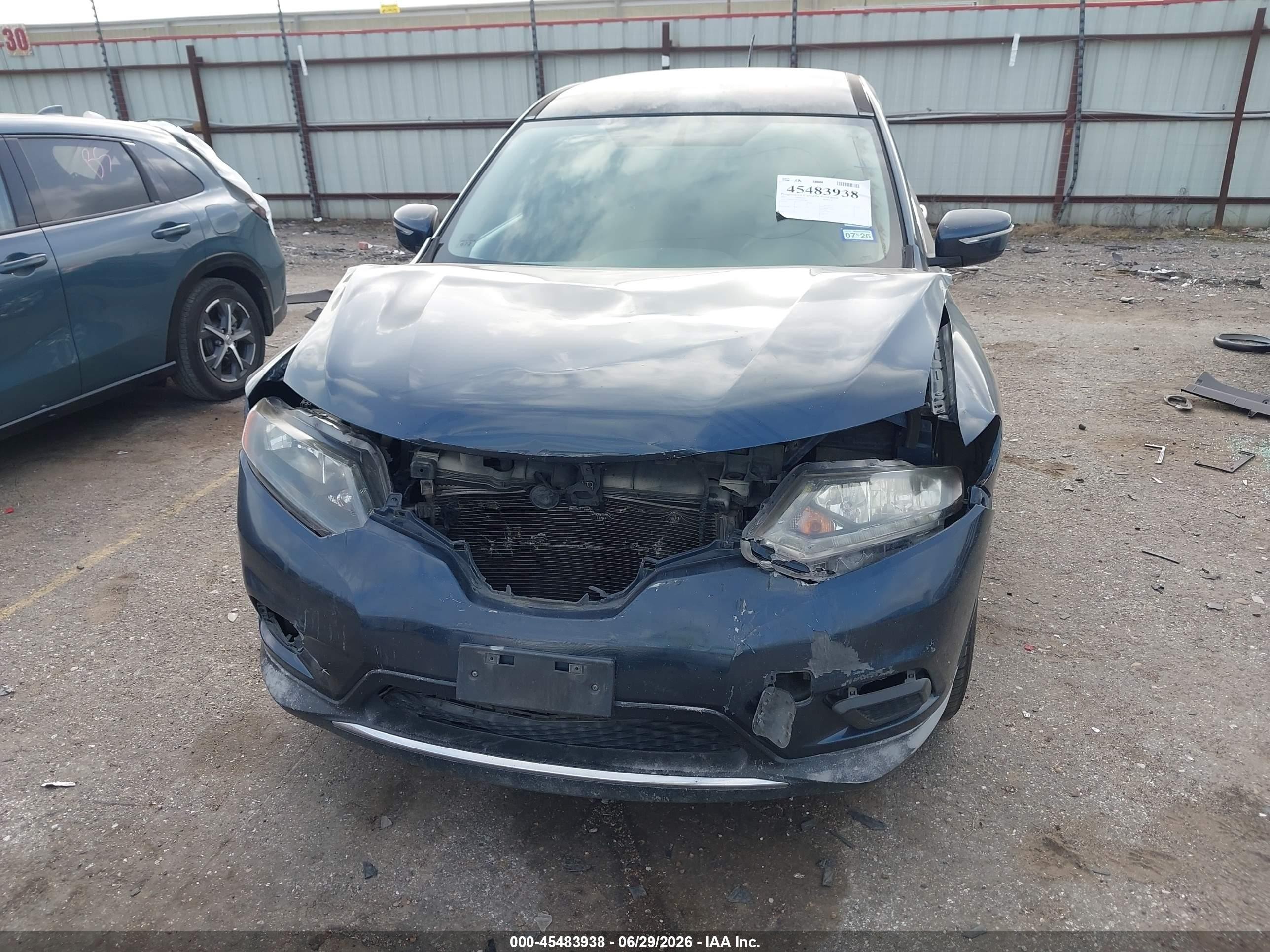 2015 Nissan Rogue S/sl/sv Blue vin: KNMAT2MV8FP553086