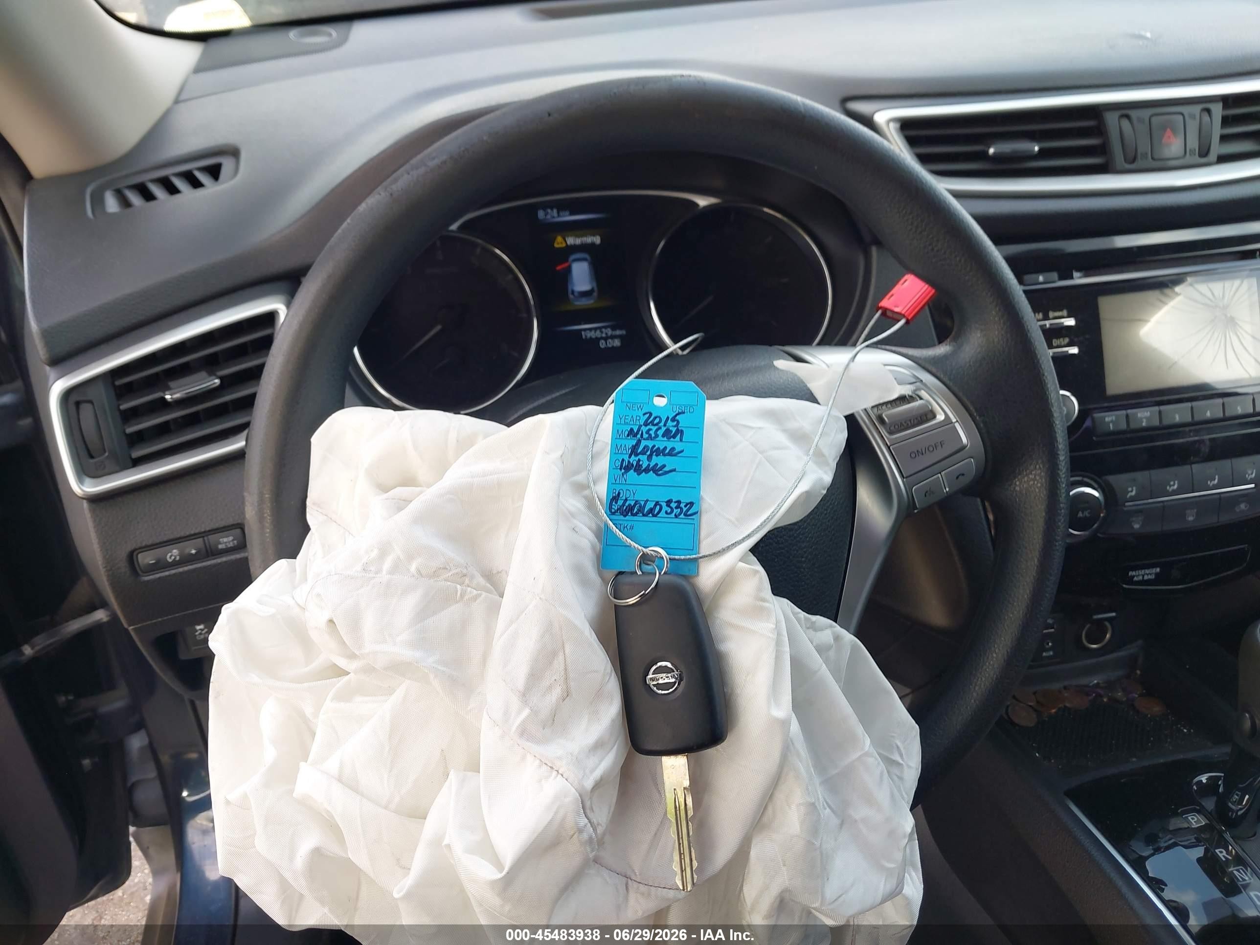 2015 Nissan Rogue S/sl/sv Blue vin: KNMAT2MV8FP553086
