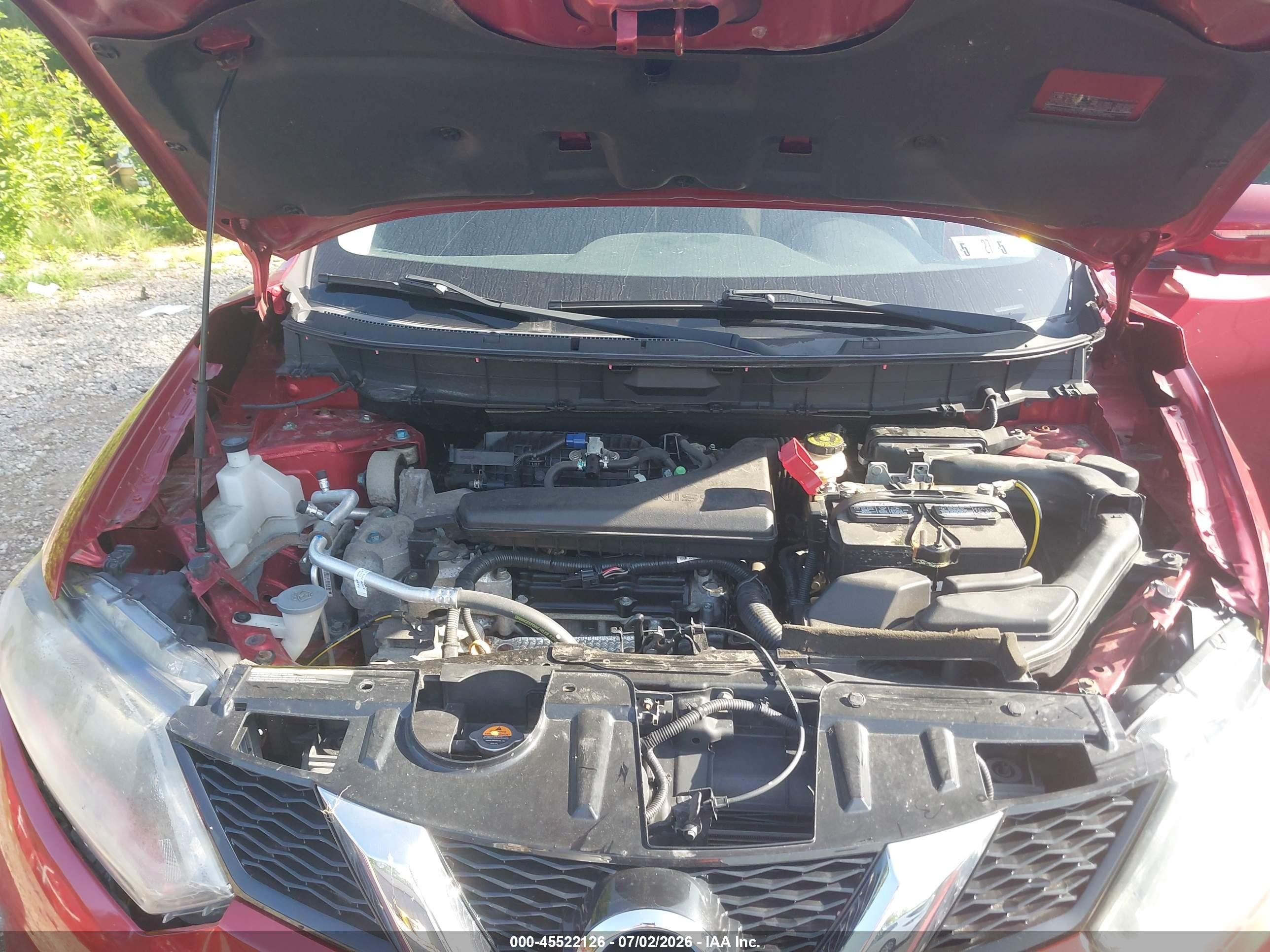2015 Nissan Rogue Sv Красный vin: KNMAT2MV8FP556215