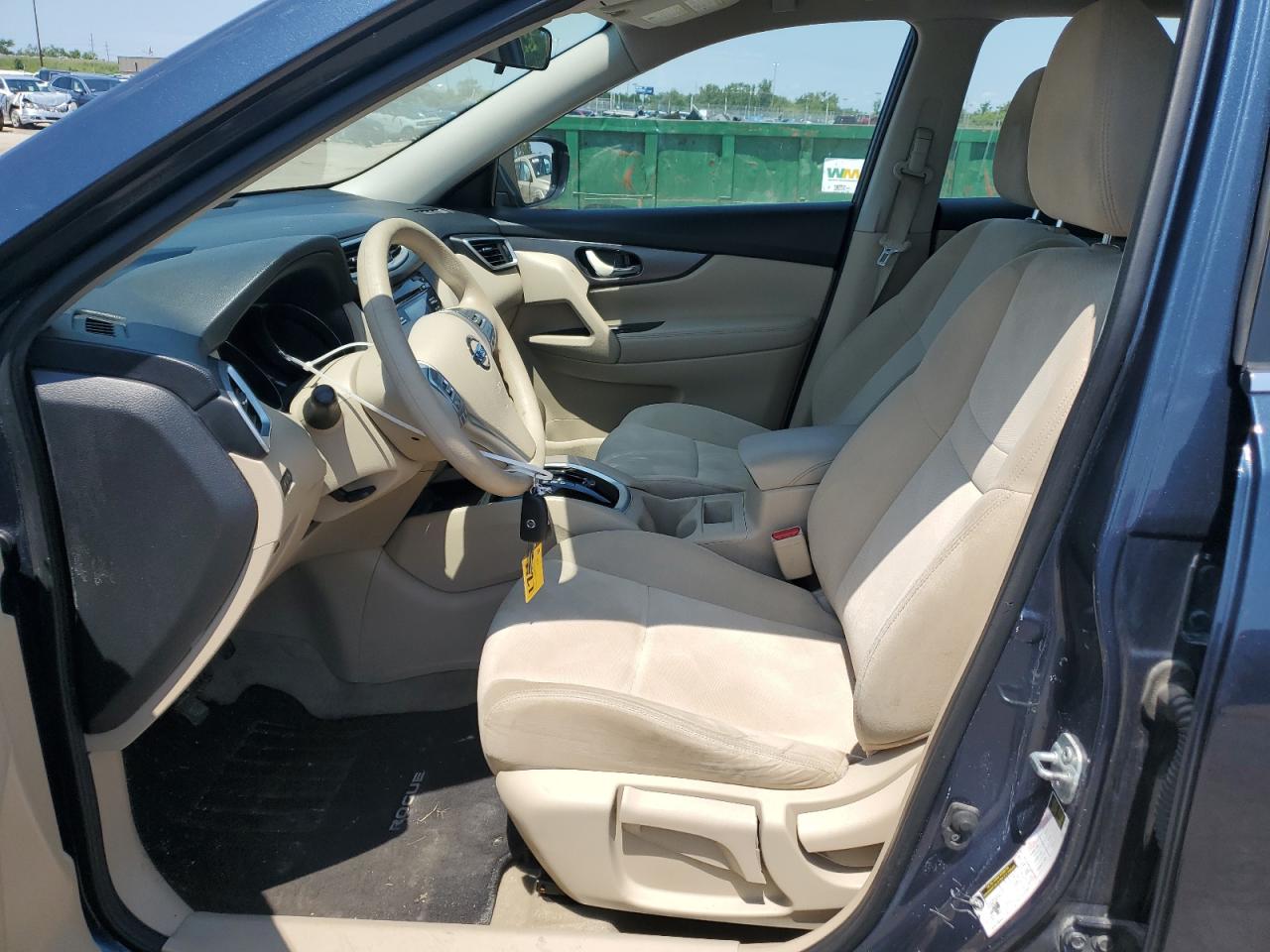2015 Nissan Rogue S Blue vin: KNMAT2MV8FP563293
