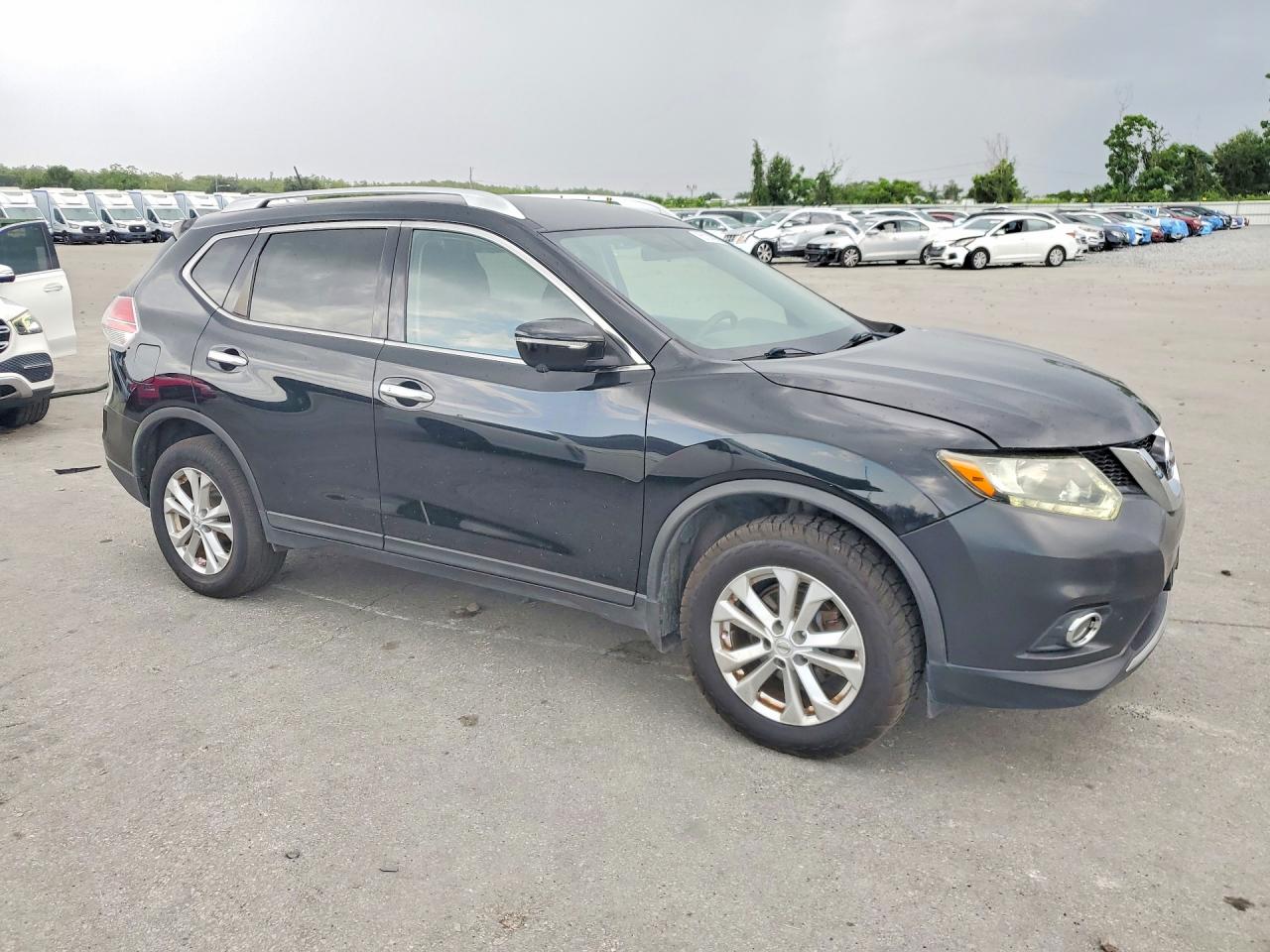 2015 Nissan Rogue Sv Black vin: KNMAT2MV8FP564430
