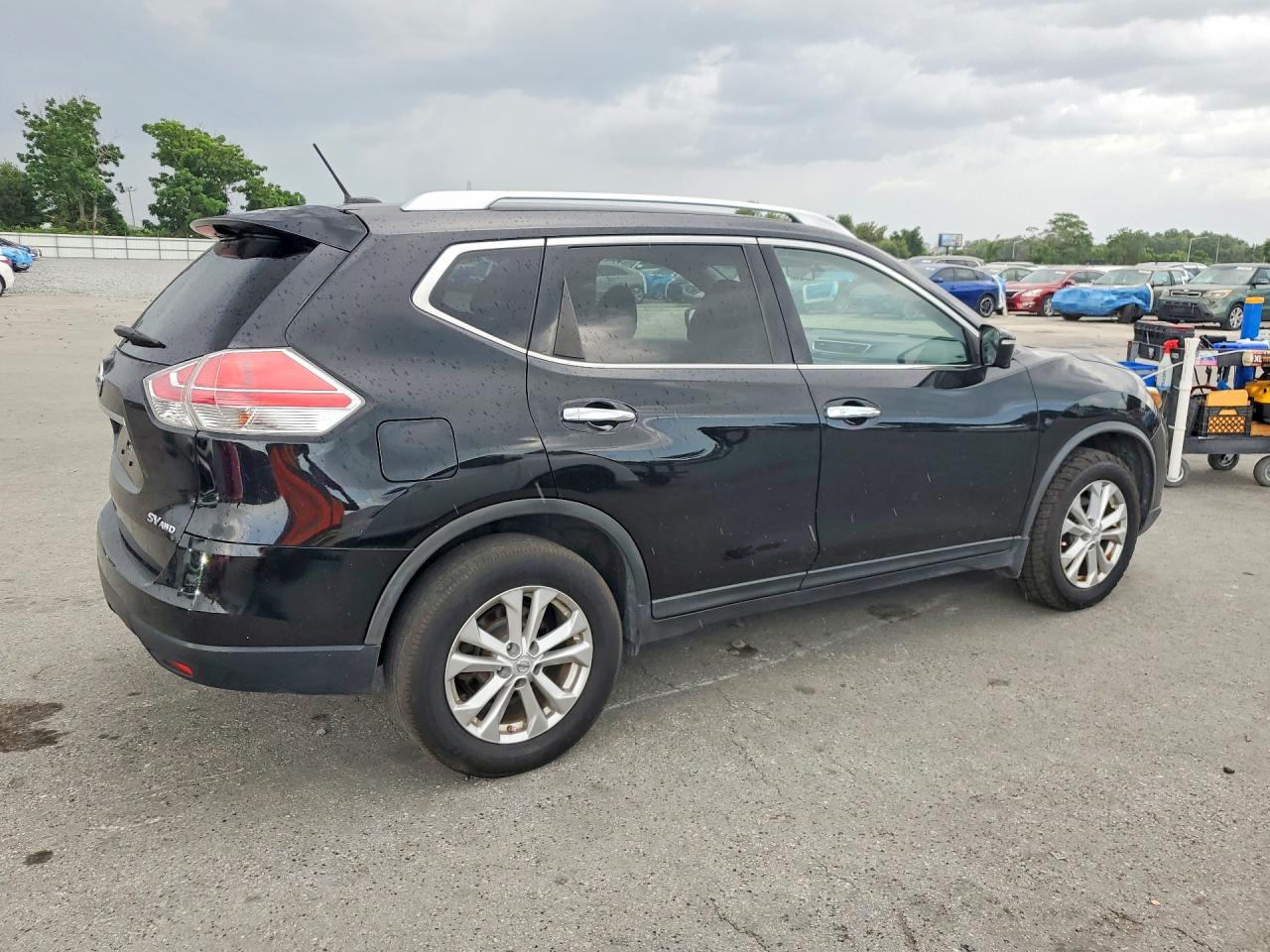 2015 Nissan Rogue Sv Black vin: KNMAT2MV8FP564430