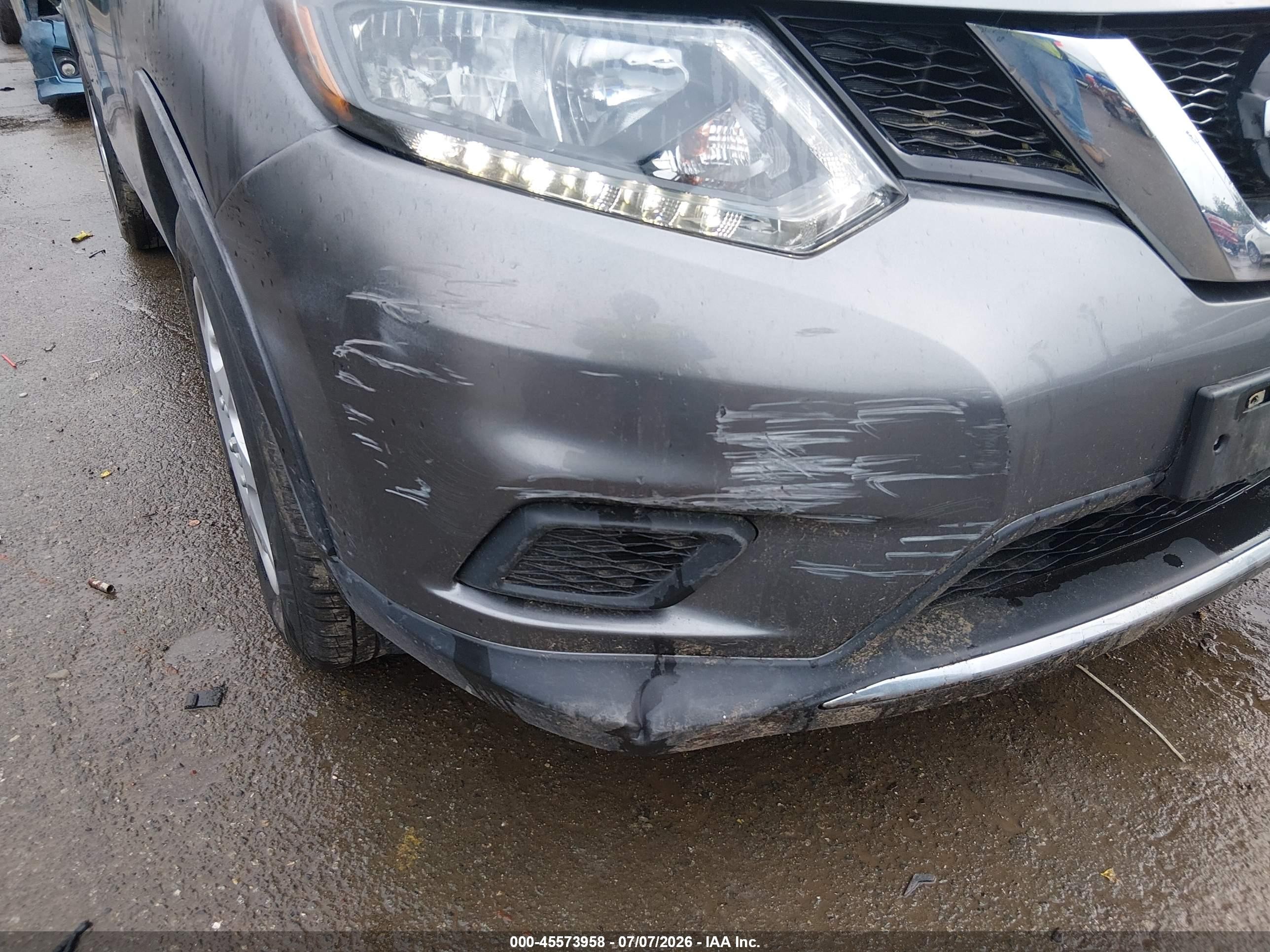 2015 Nissan Rogue S Gray vin: KNMAT2MV8FP572284