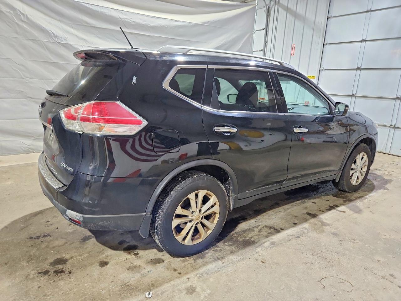 2015 Nissan Rogue Sv Black vin: KNMAT2MV8FP581101