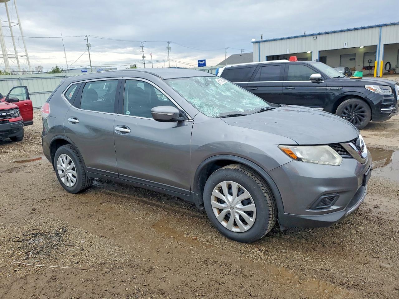 2015 Nissan Rogue S Gray vin: KNMAT2MV8FP584984
