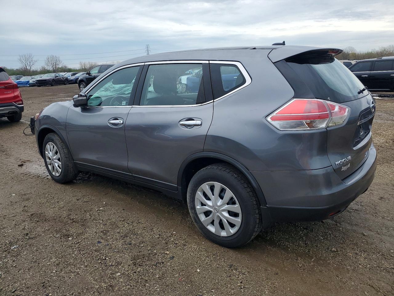 2015 Nissan Rogue S Gray vin: KNMAT2MV8FP584984