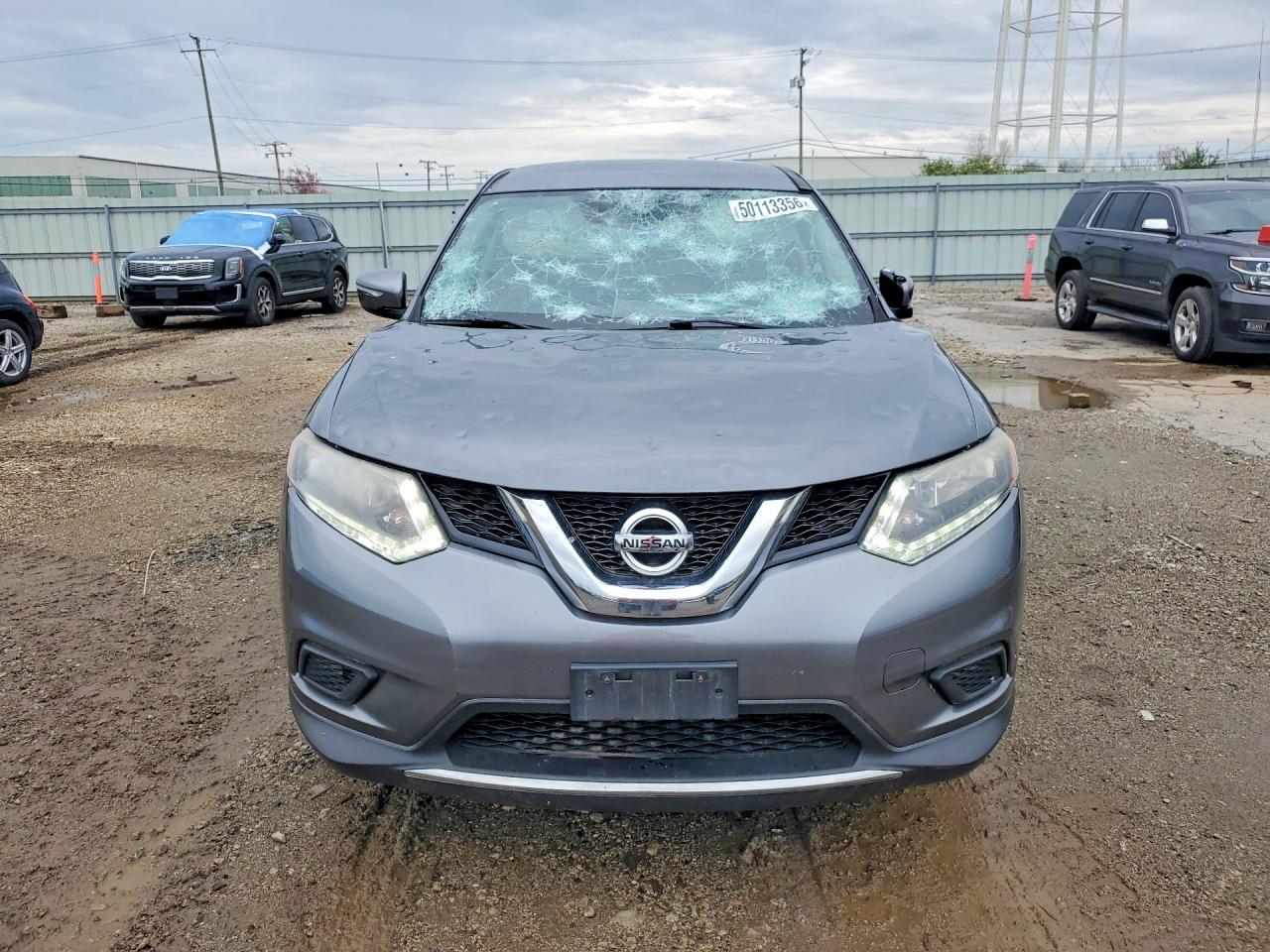 2015 Nissan Rogue S Gray vin: KNMAT2MV8FP584984