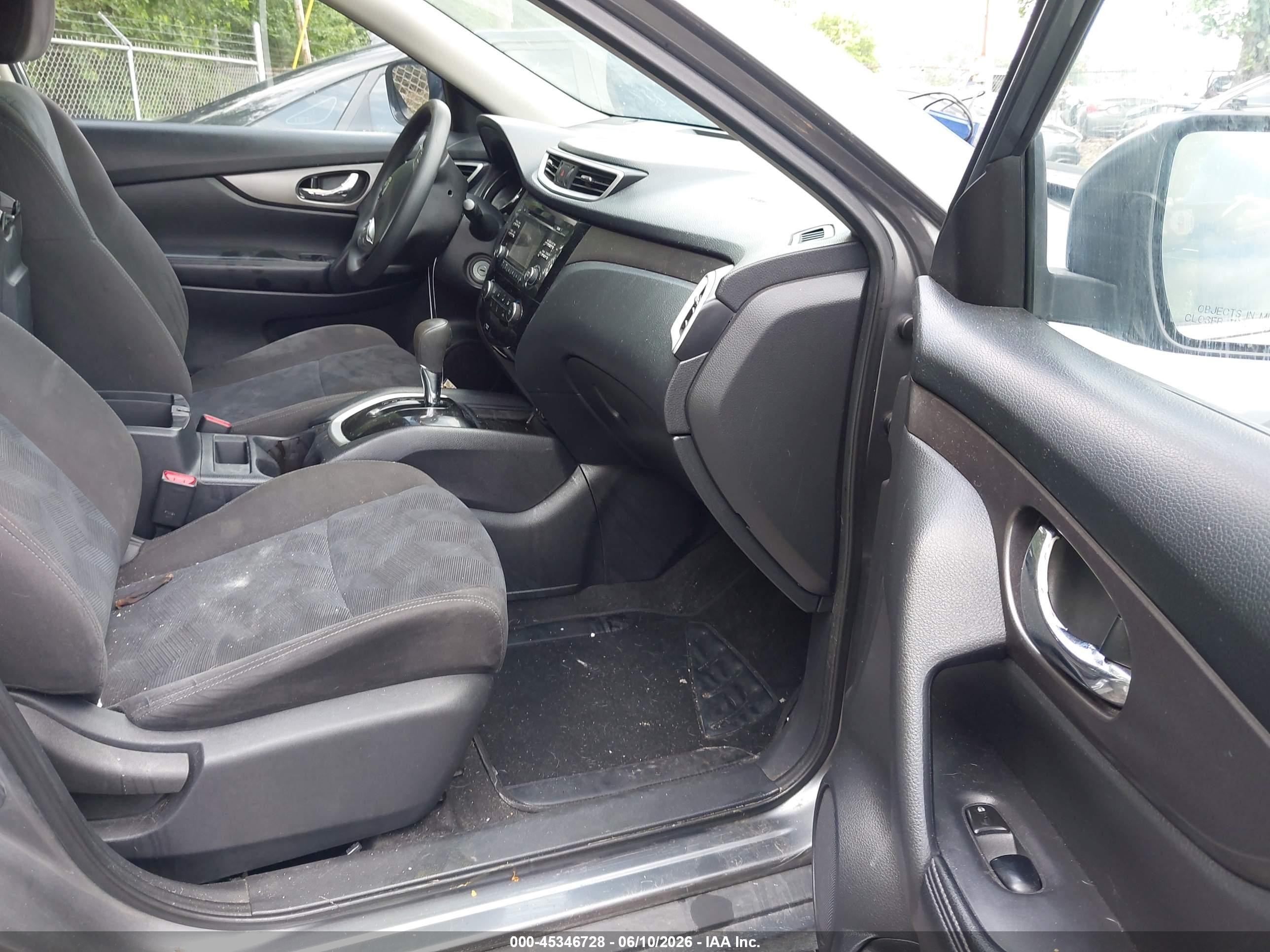 2015 Nissan Rogue S Gray vin: KNMAT2MV8FP590865