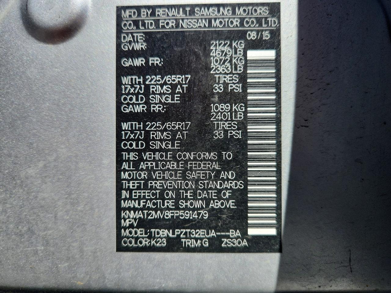 2015 Nissan Rogue S Silver vin: KNMAT2MV8FP591479
