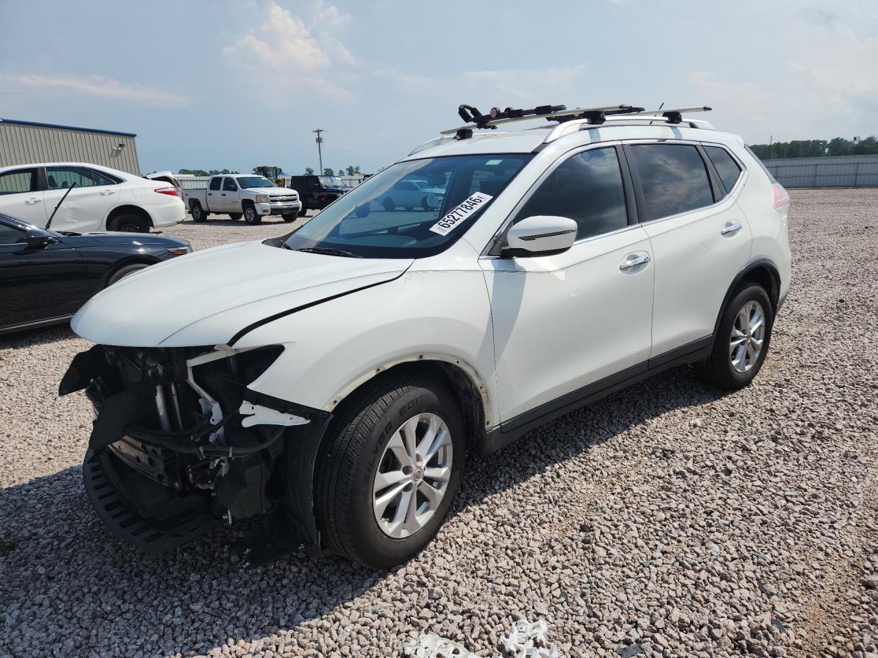 2016 Nissan Rogue Sv White vin: KNMAT2MV8GP601266