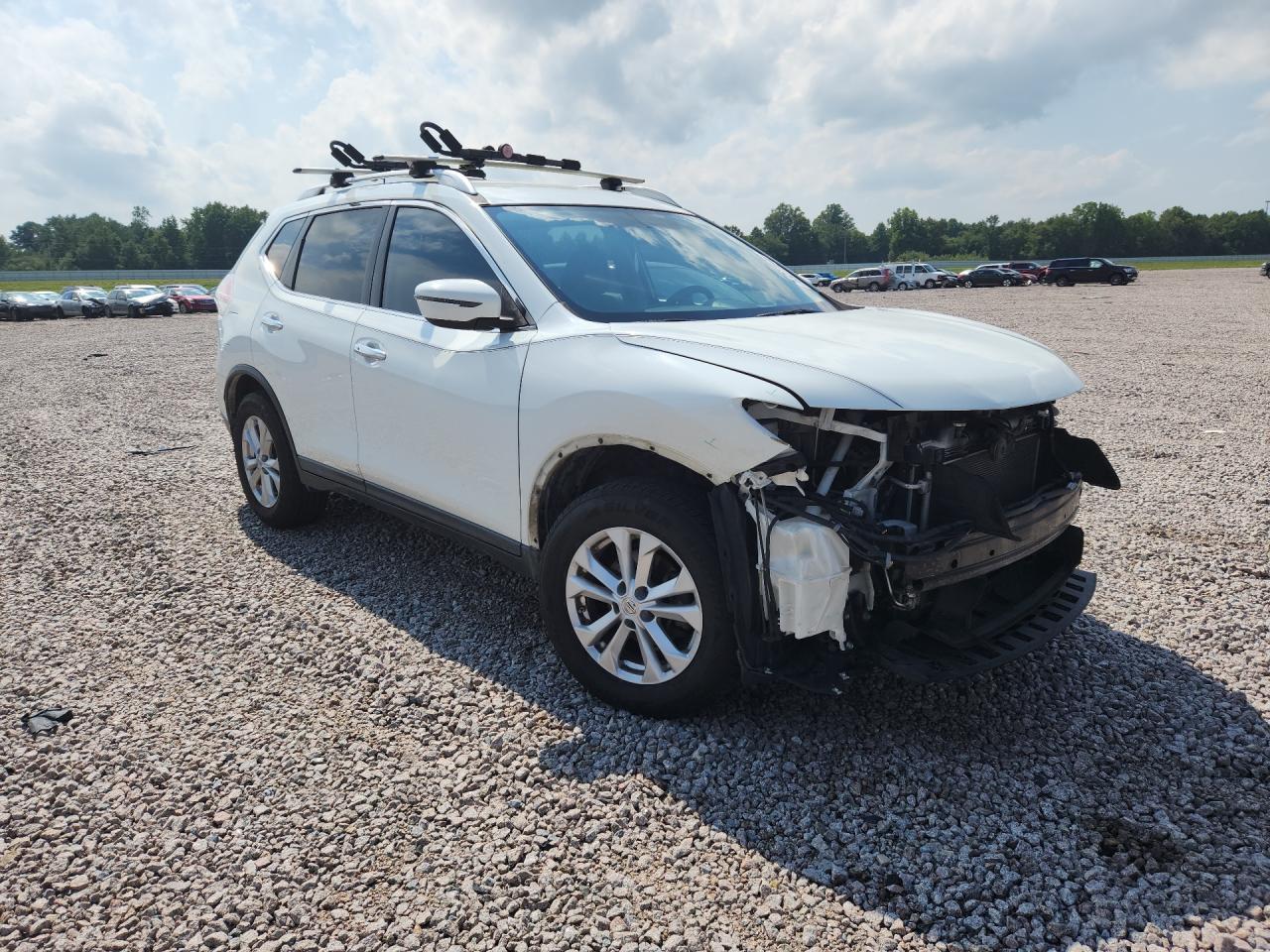 2016 Nissan Rogue Sv White vin: KNMAT2MV8GP601266