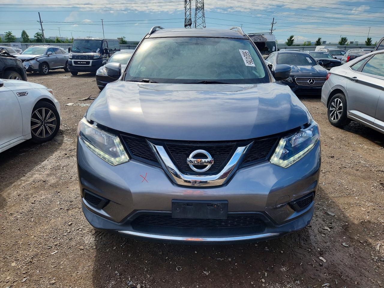 2016 Nissan Rogue S Серый vin: KNMAT2MV8GP678090