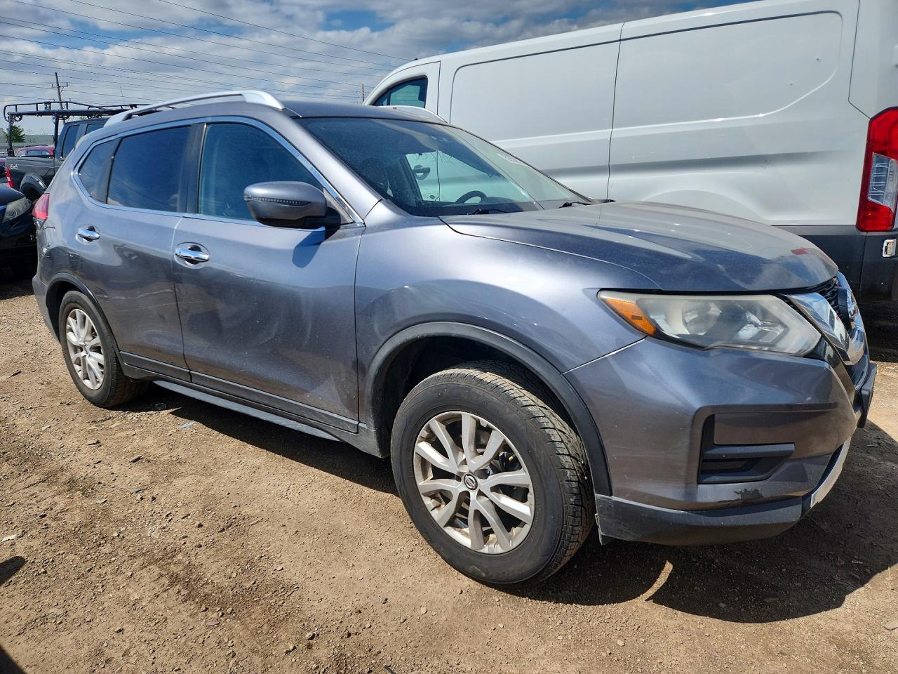 2017 Nissan Rogue Sv Gray vin: KNMAT2MV8HP542253