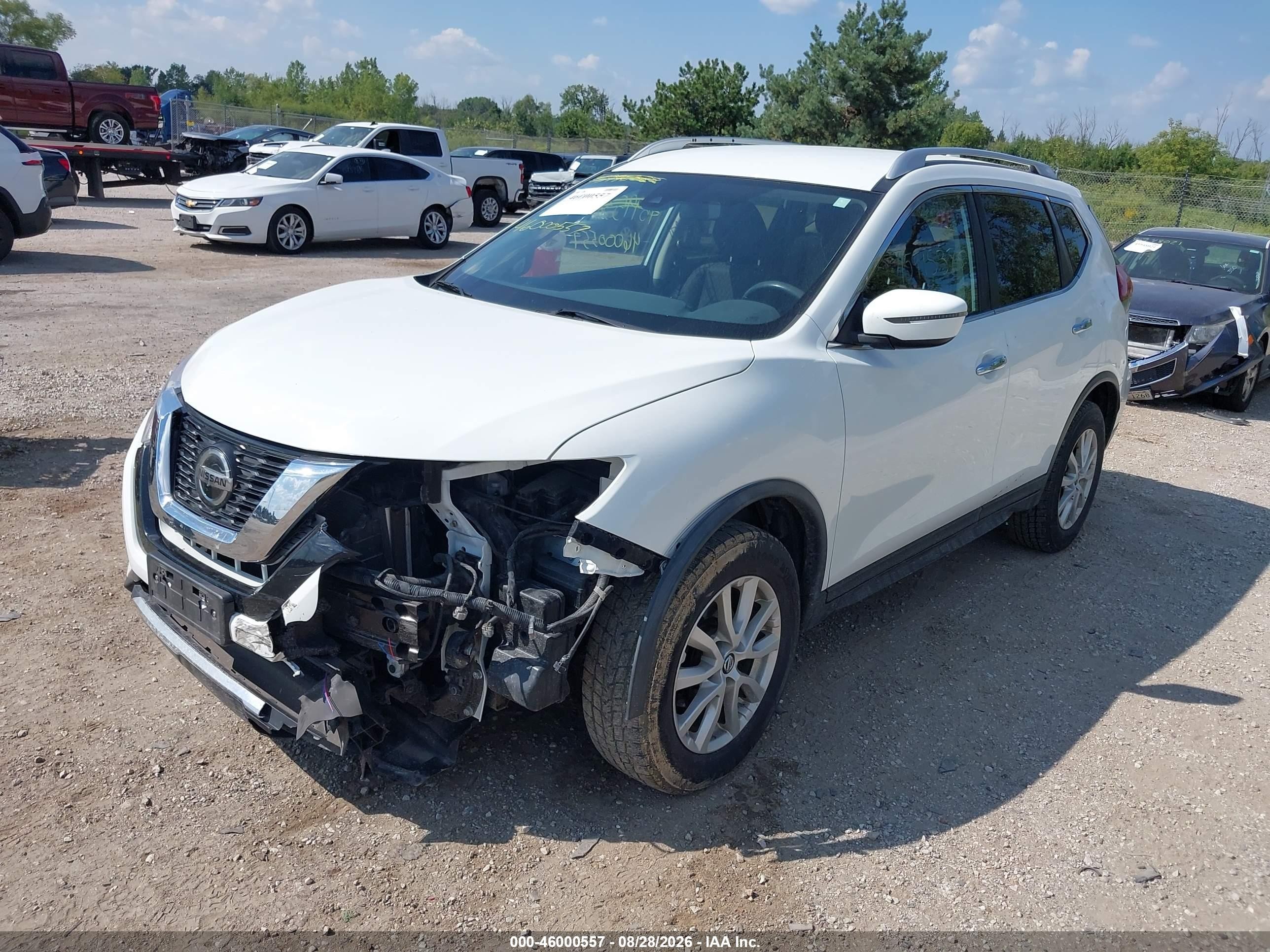 2019 Nissan Rogue Sv White vin: KNMAT2MV8KP543247