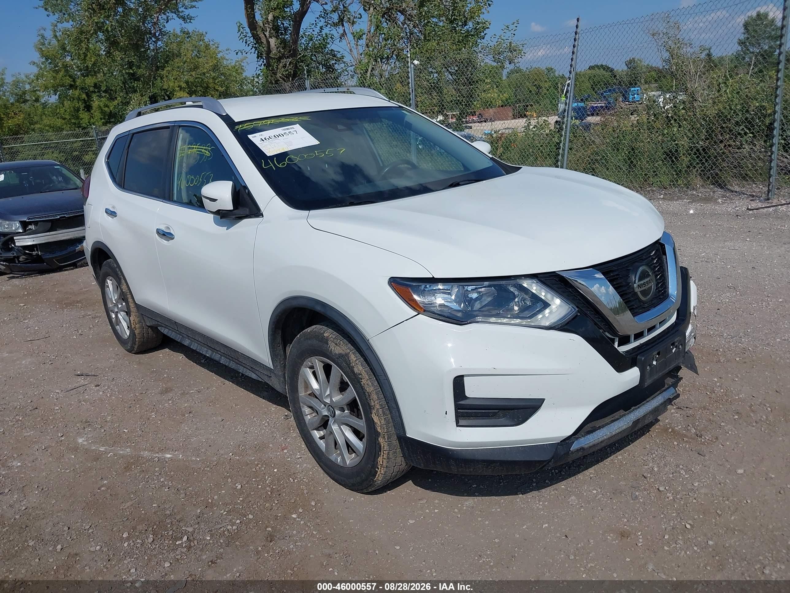 2019 Nissan Rogue Sv White vin: KNMAT2MV8KP543247