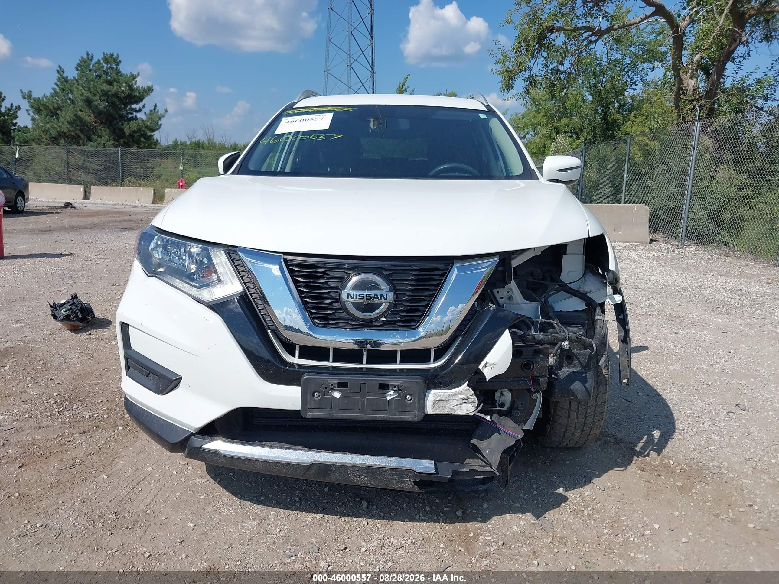 2019 Nissan Rogue Sv White vin: KNMAT2MV8KP543247
