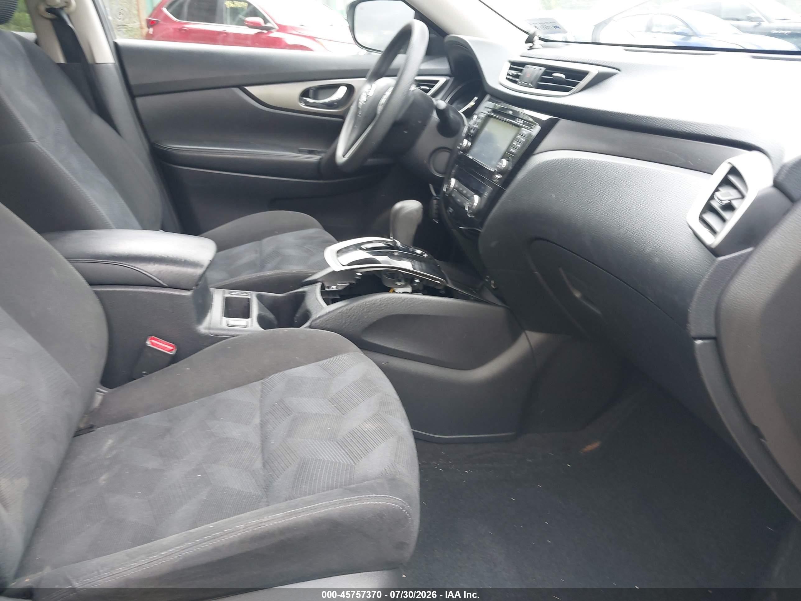 2015 Nissan Rogue Sv Gray vin: KNMAT2MV9FP505046