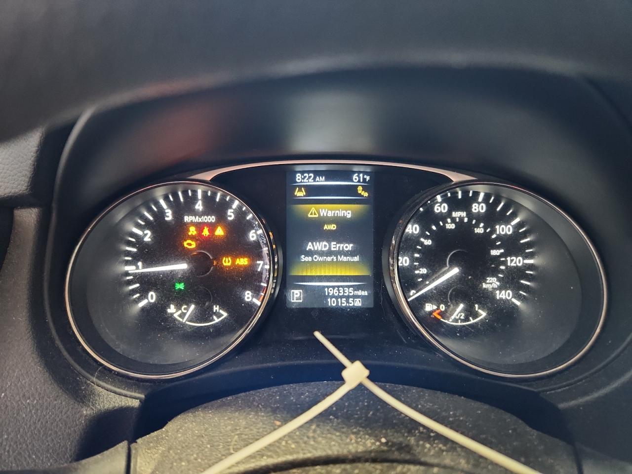 2015 Nissan Rogue Sv Черный vin: KNMAT2MV9FP508240 Damage: Warning Light - Engine, On, Unacceptable