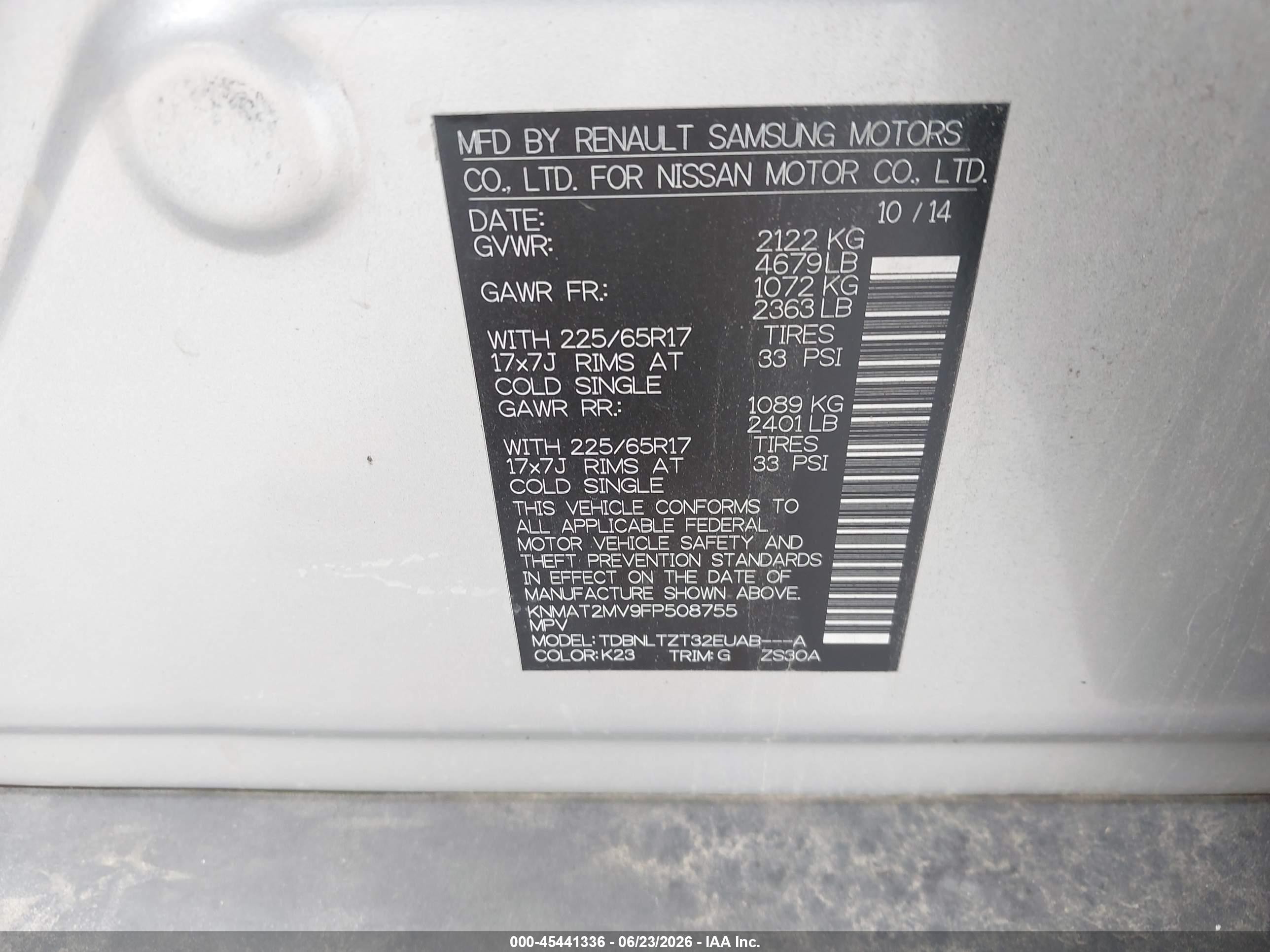 2015 Nissan Rogue Sv Silver vin: KNMAT2MV9FP508755