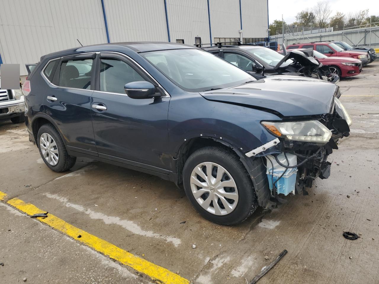 2015 Nissan Rogue S Blue vin: KNMAT2MV9FP512823