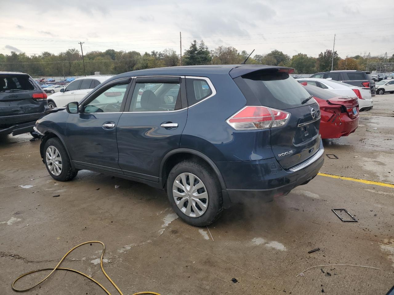2015 Nissan Rogue S Blue vin: KNMAT2MV9FP512823