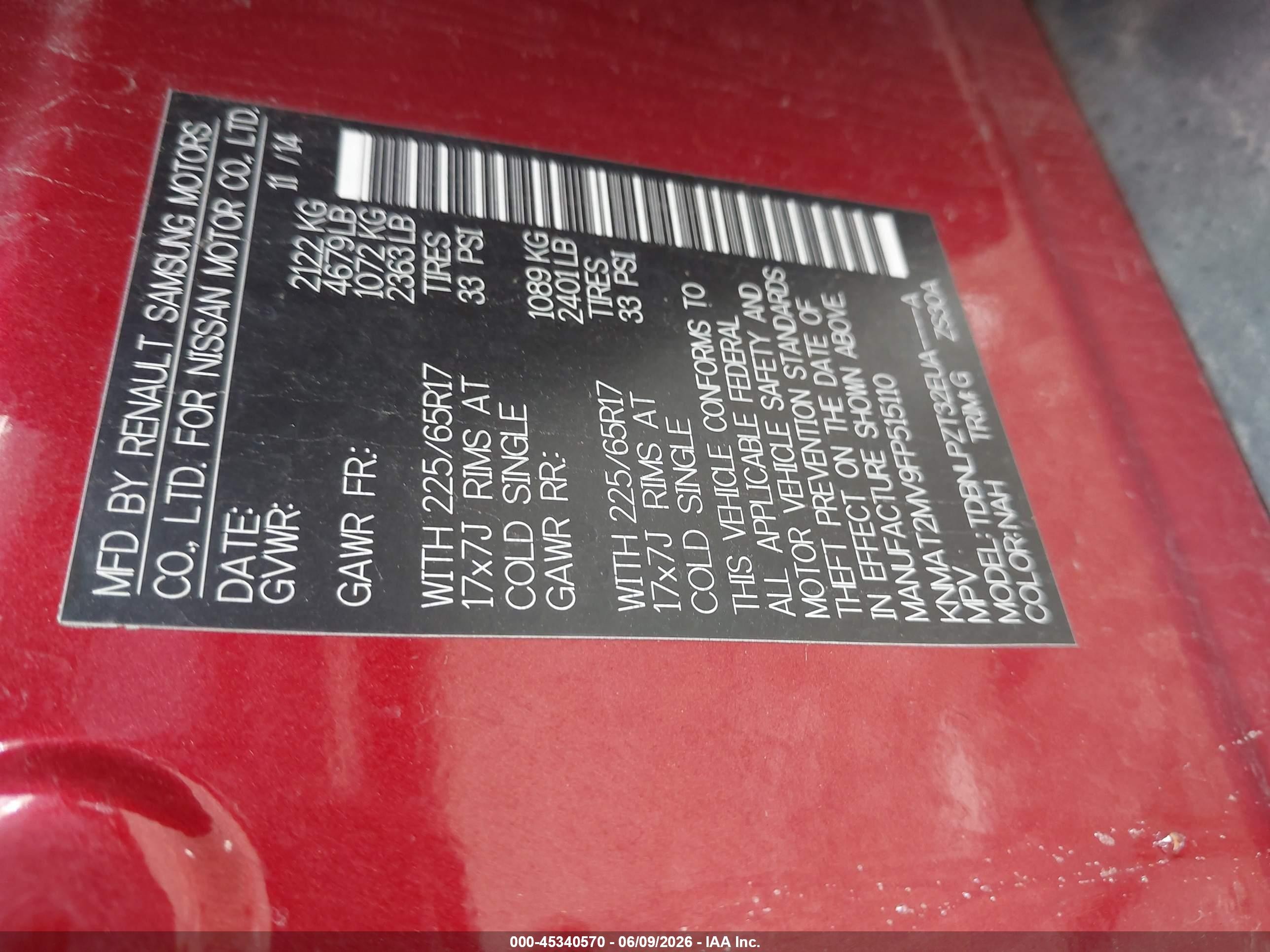 2015 Nissan Rogue S Красный vin: KNMAT2MV9FP515110